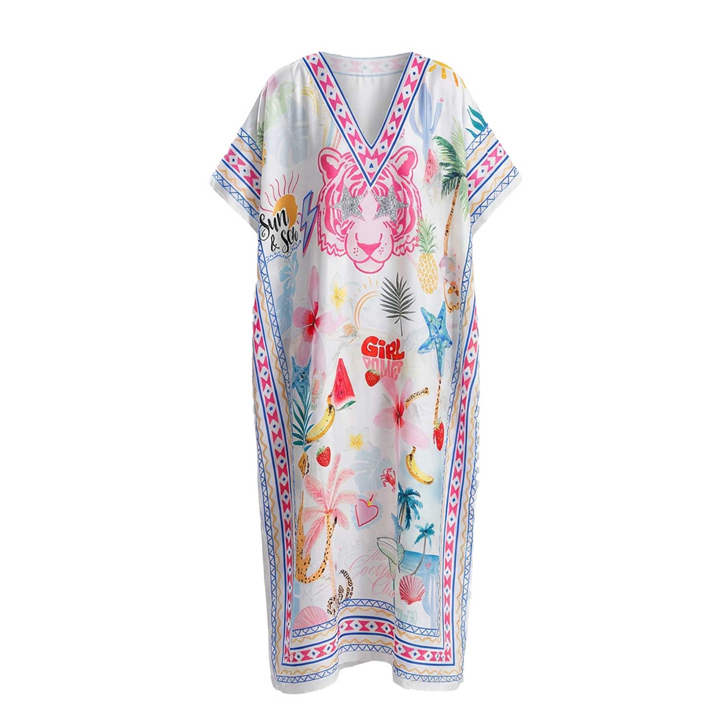 Women's Nancy Satin Silky Touch Abaya Dress Kaftan | One Size | Loveist Mağazasi