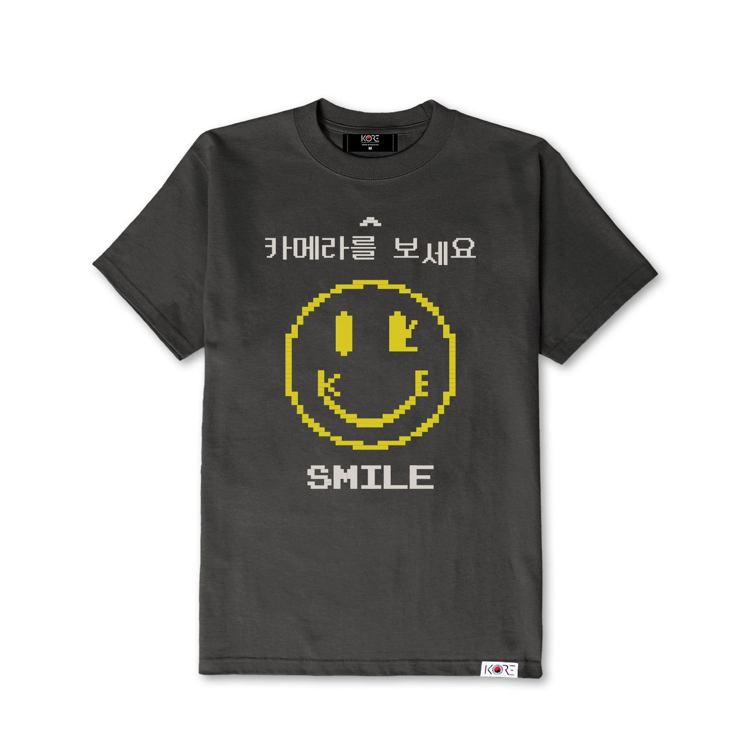 Korelimited Men's Grey Smile At The Camera Garment Dye Tee In Shadow In Gray