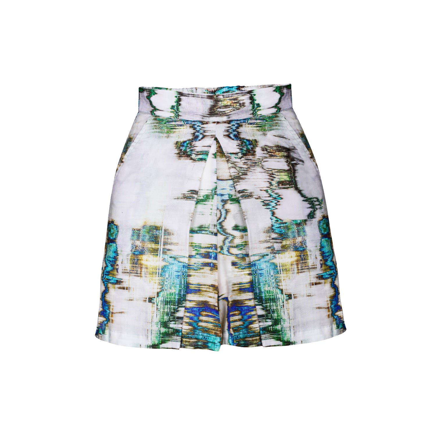 Green Cyclades Pleated Short Large Carlton Jones