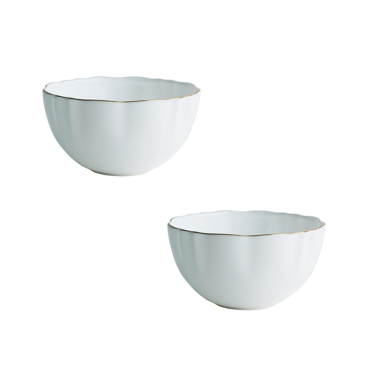 Amelie - Brushed Gold - Set Of Two Fruit & Nut Bowls Twig New York