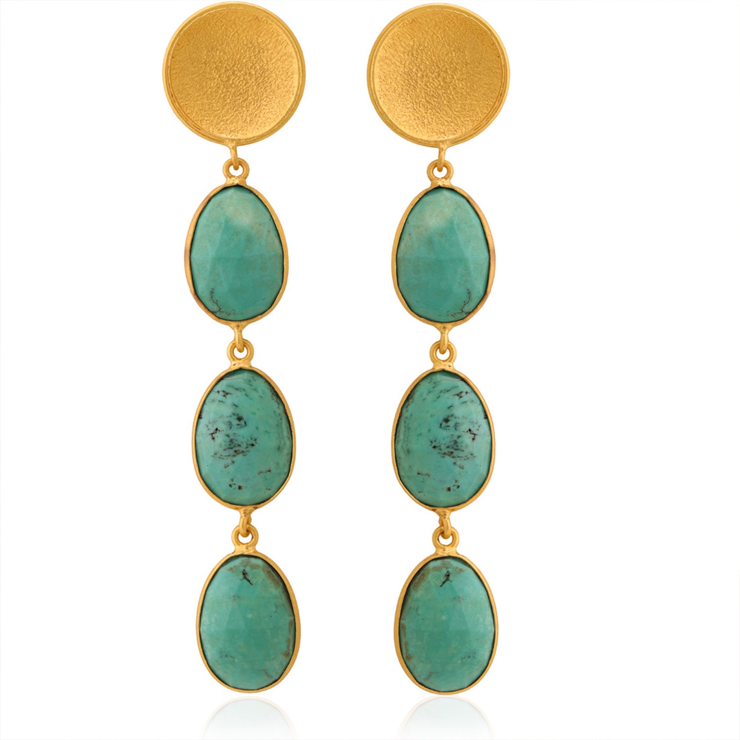 Women’s Blue / Gold Alexandrie Long Earrings Boheme Sg