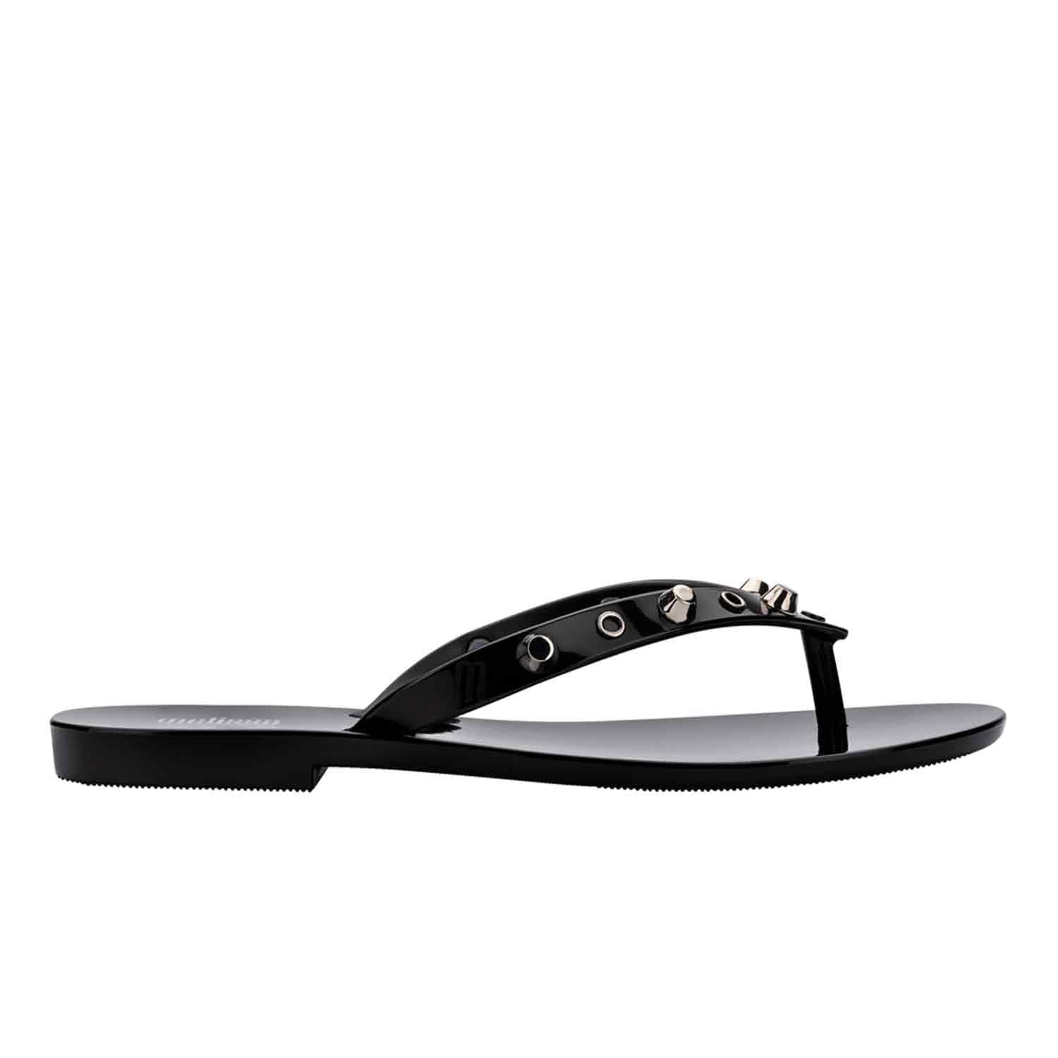 Melissa Women's Studded Slip On Thong Flip Flop Sandals In Black