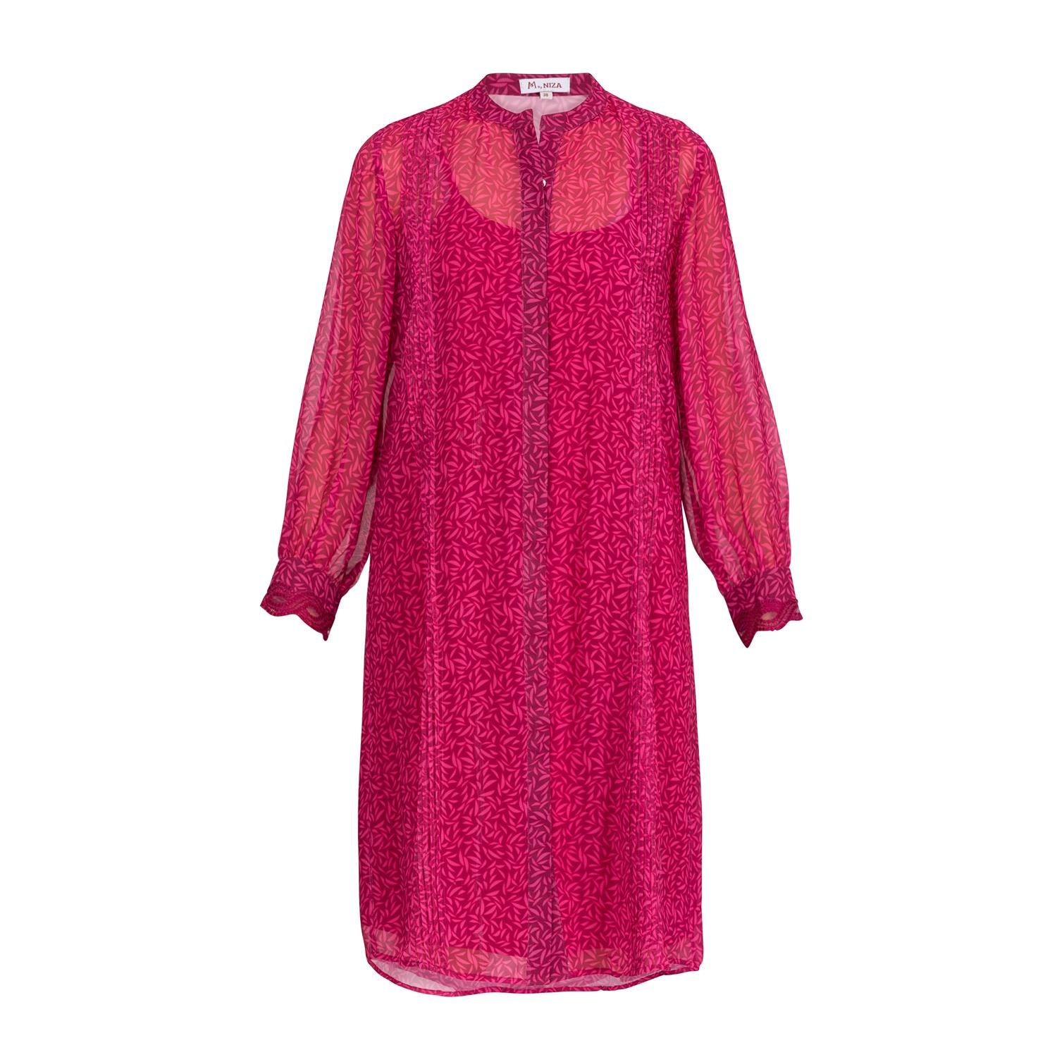 Niza Women's Red Short Dress Shirt Style In Red