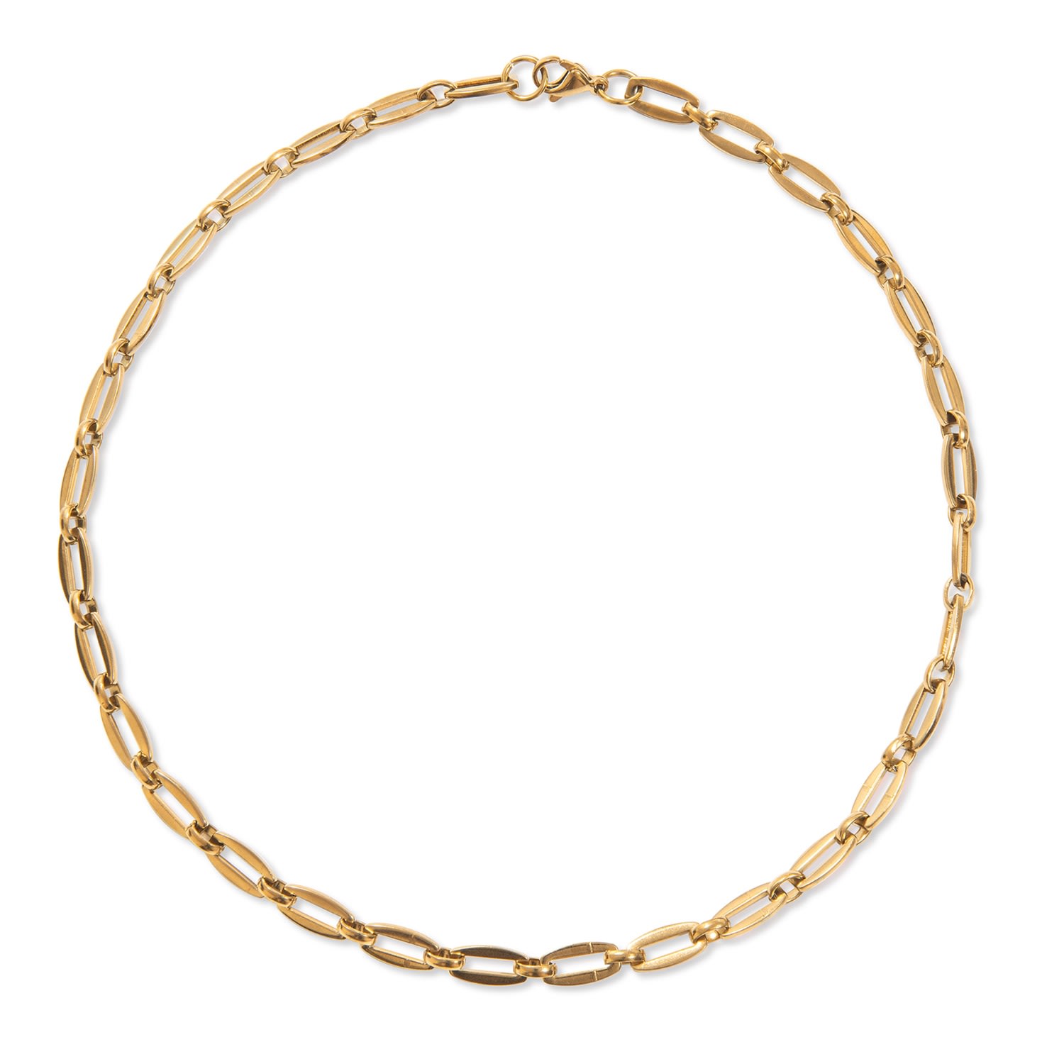 Women’s Gold Link Chain A Weathered Penny