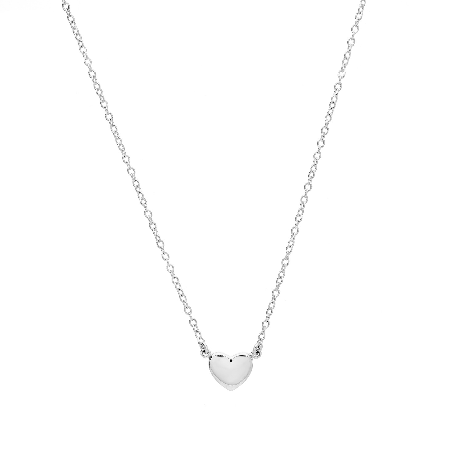 Auree Jewellery Women's Verona Sterling Silver Full Heart Necklace