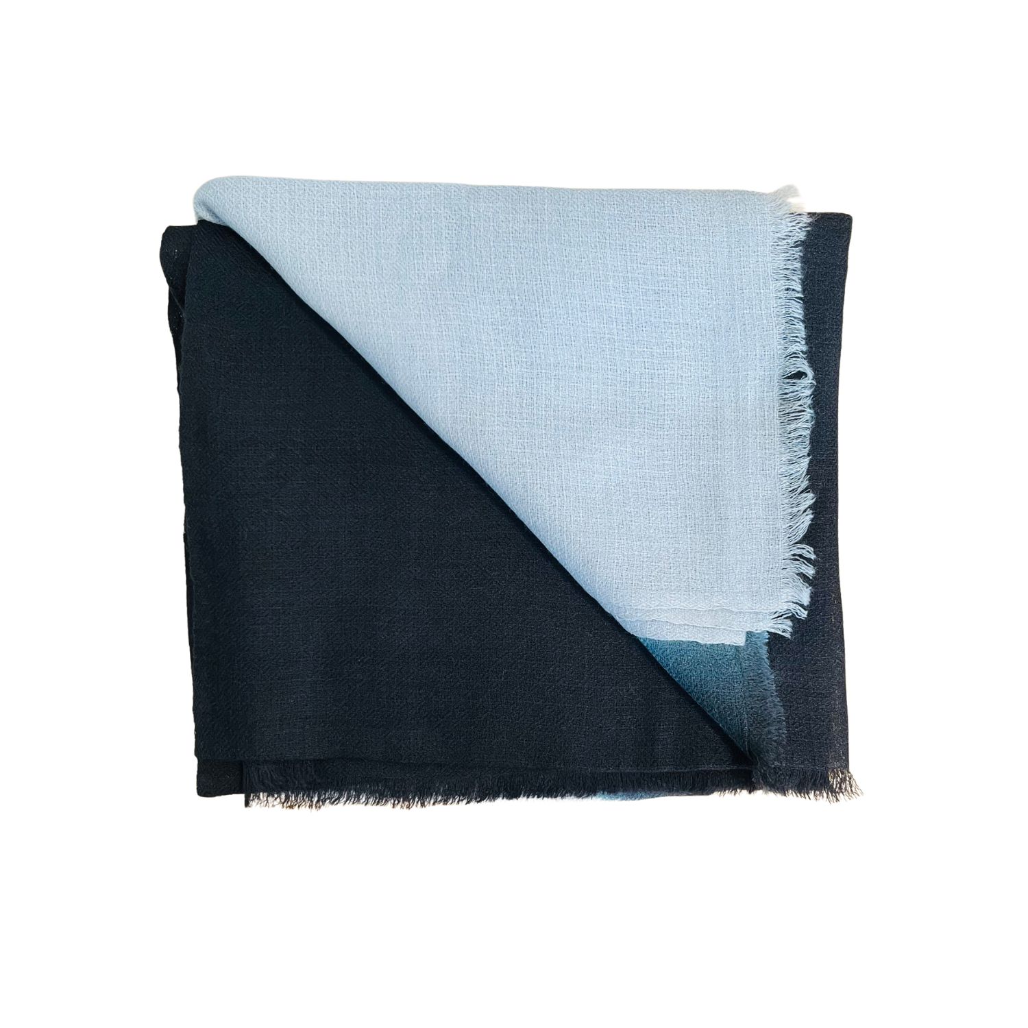 Heritagemoda Women's Black / Grey / Neutrals Featherlight Grey Black Wool Silk Scarf
