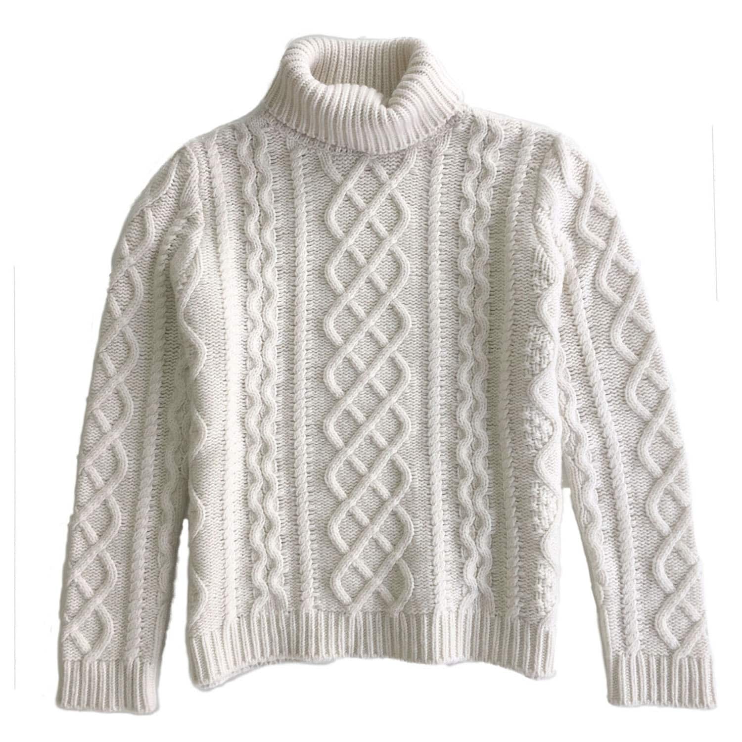winter white polo neck jumper