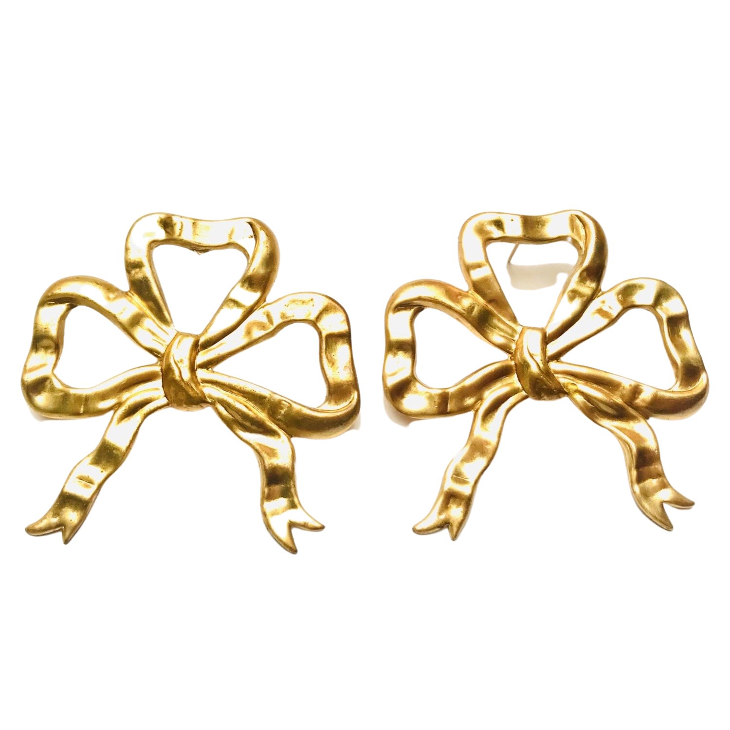 Women’s Gold Bow Stud The Pink Reef