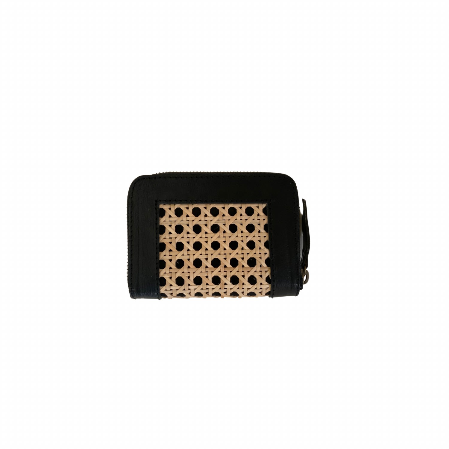 Women’s Sadie Travel Size Rattan Wallet In Black Pink Haley