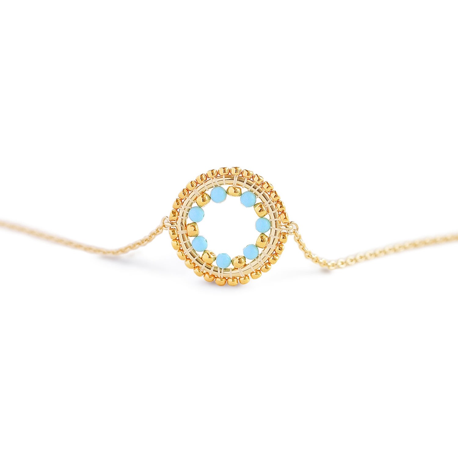 Women’s Blue Celestia Circle Bracelet - Light Turquoise Eden + Elie