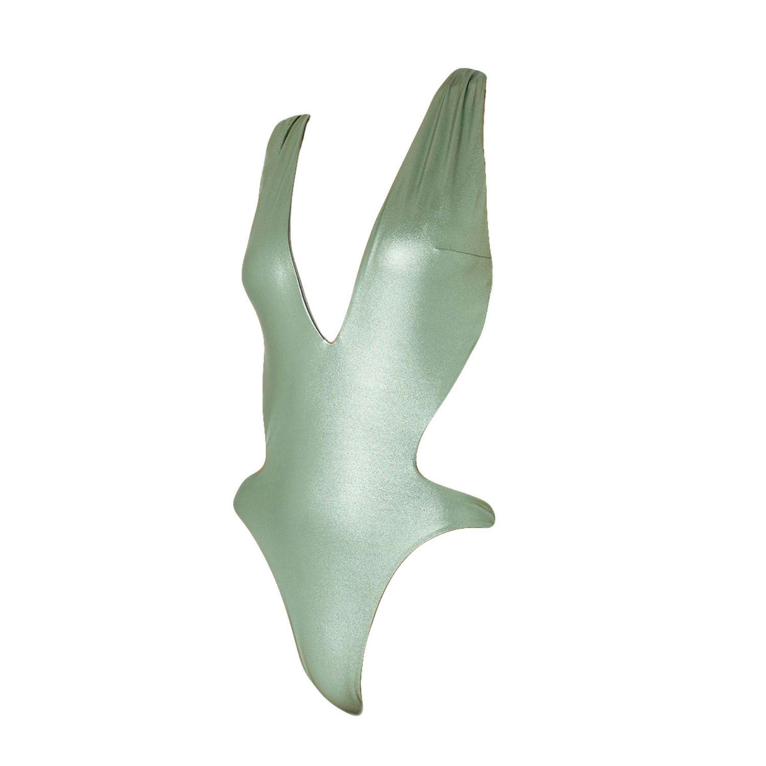 Room 24 Women's Green Fanny One Piece Metallic Military In Green