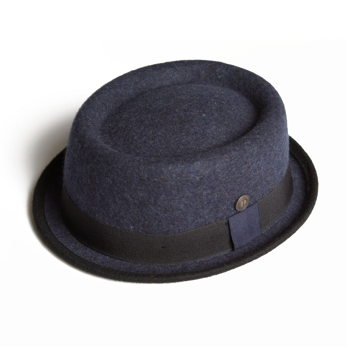 Dasmarca Hats Men's Tony Indigo Blue Felt Skimpy Brim Short Brim Rude Boy Mod Style Porkpie Hat In Blue
