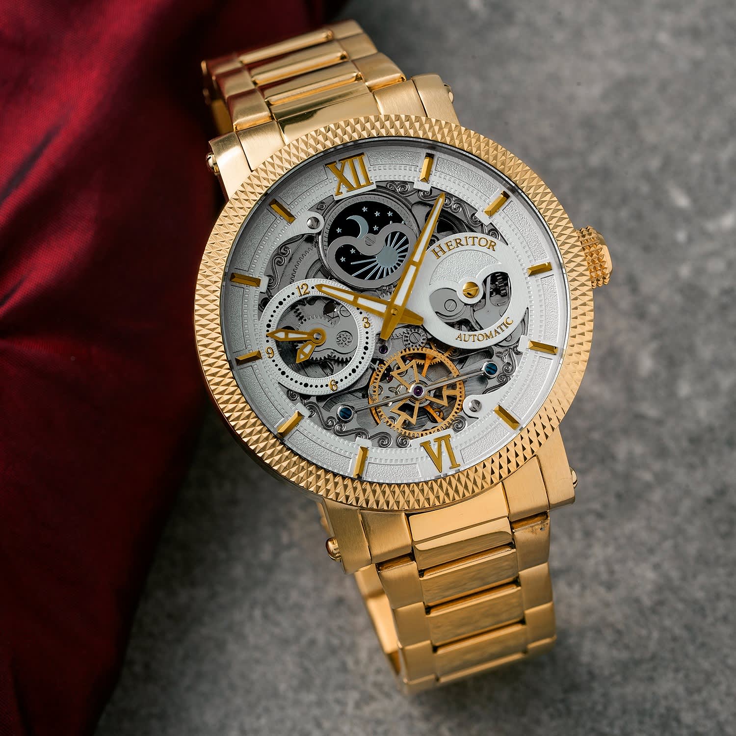 Heritor skeleton watch hotsell