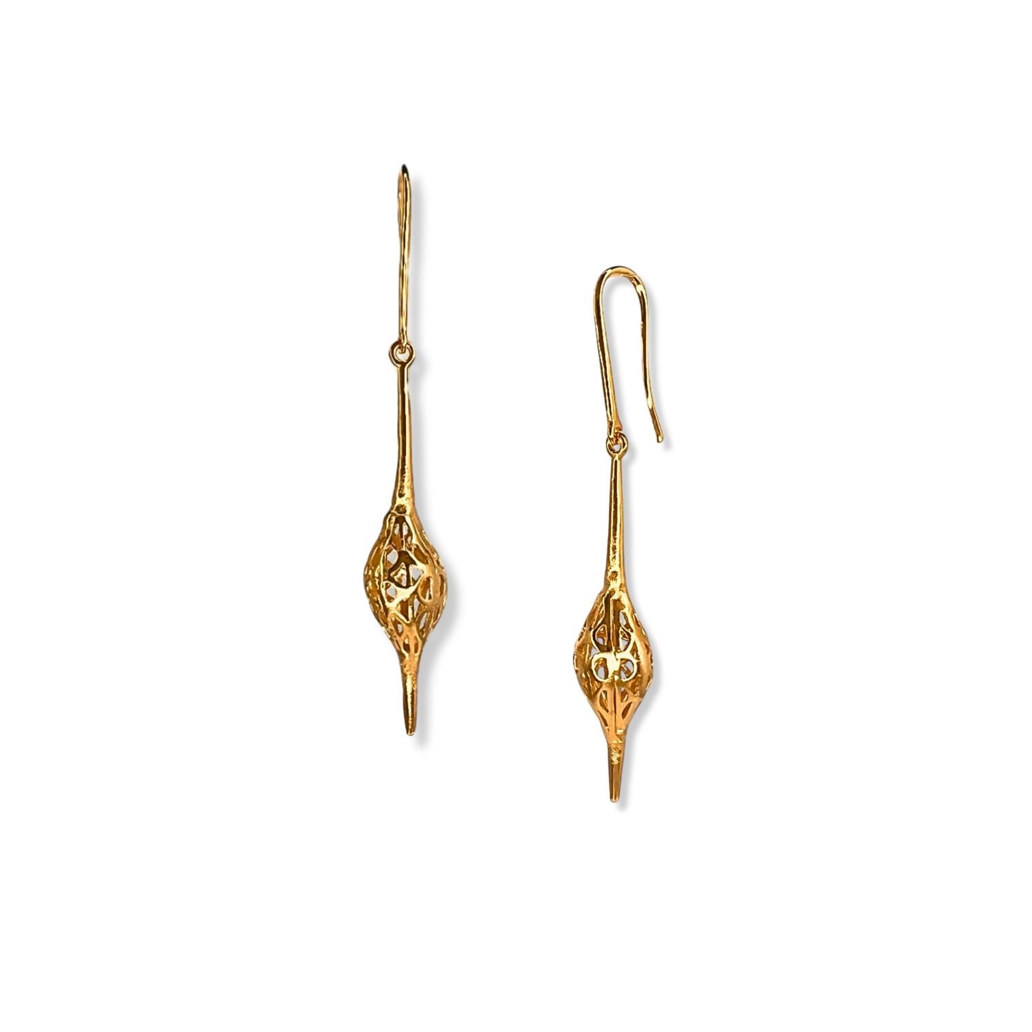Jaredjamin Men's Gold Jeannie Drop Hook Earrings In Gold