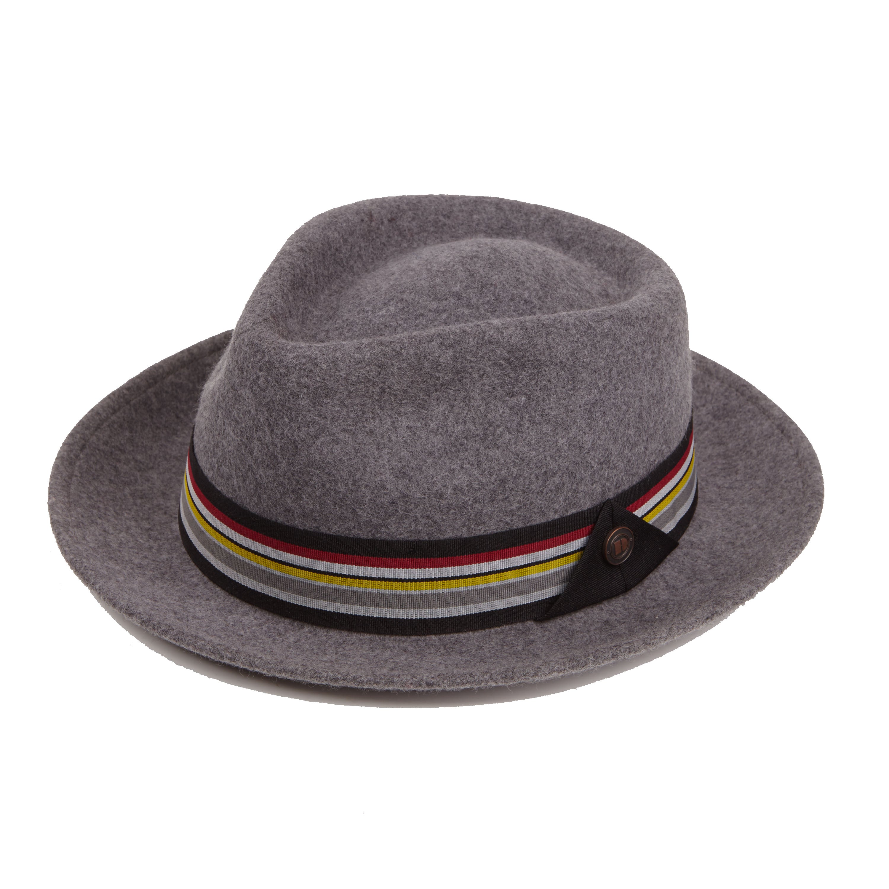 Dasmarca Hats Men's James Smoke Grey Milange Felt Wide Brim Wool Felt Fedora Hat In Grey
