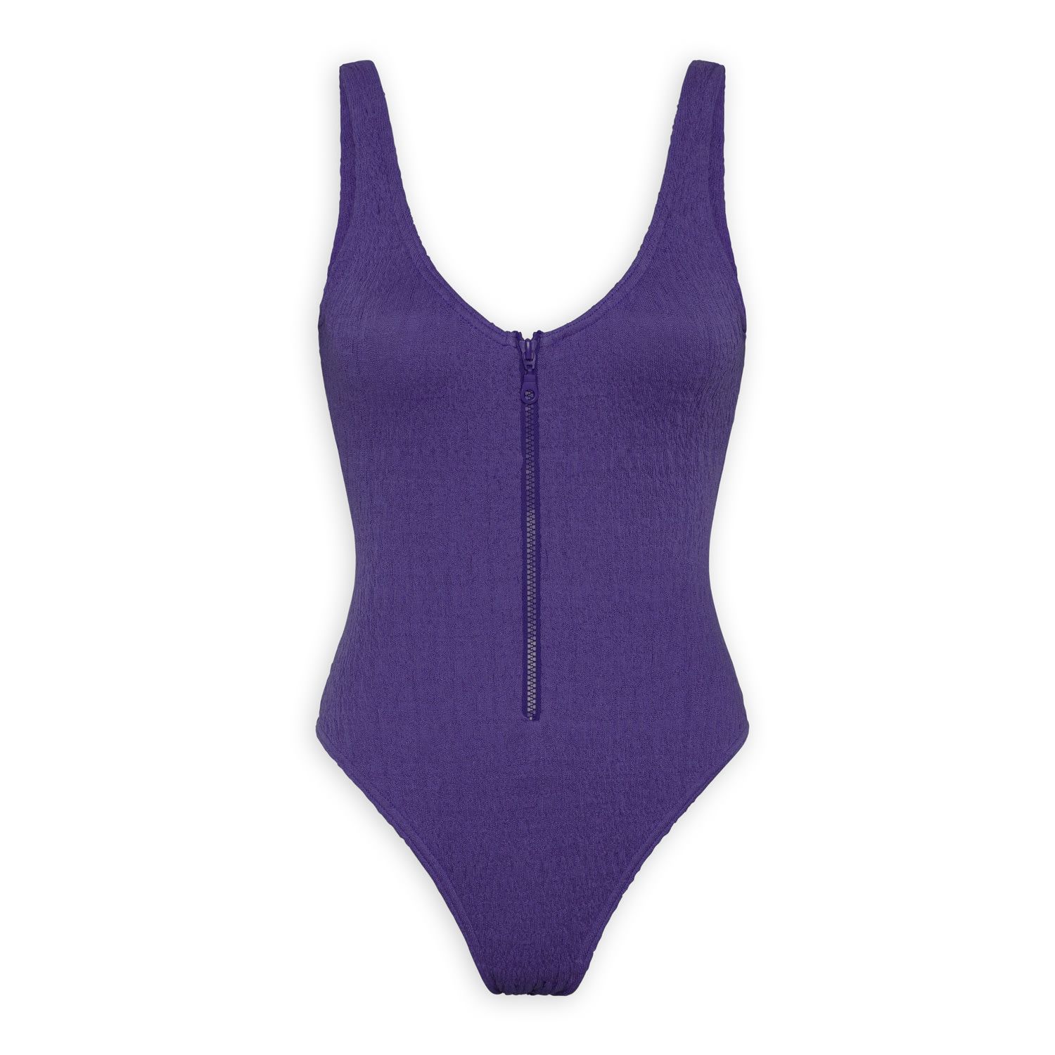 Pepper Vally Women's Pink / Purple Swimwear Onepiece Ζipper Purple