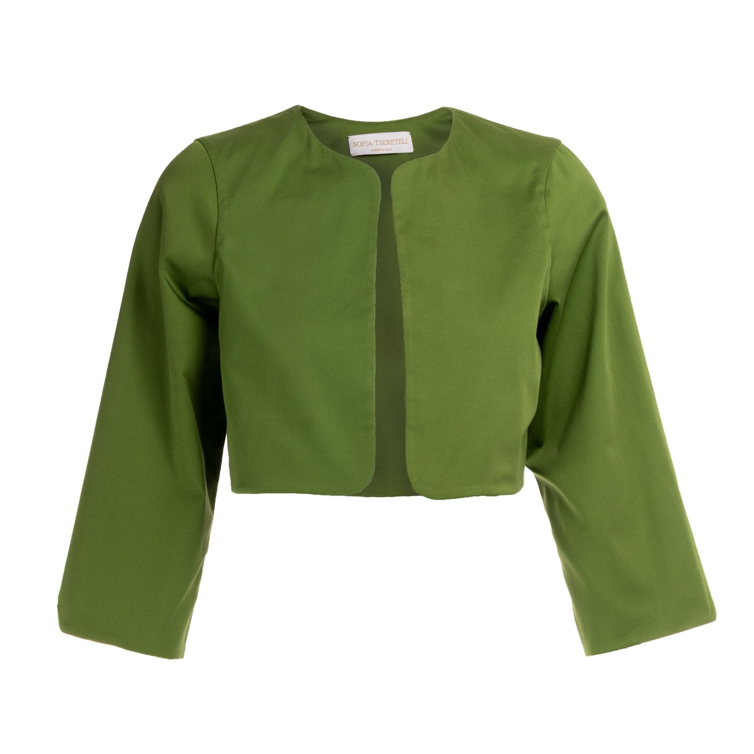Sofia Tsereteli Women's Green Bolero Jacket - Green In Green