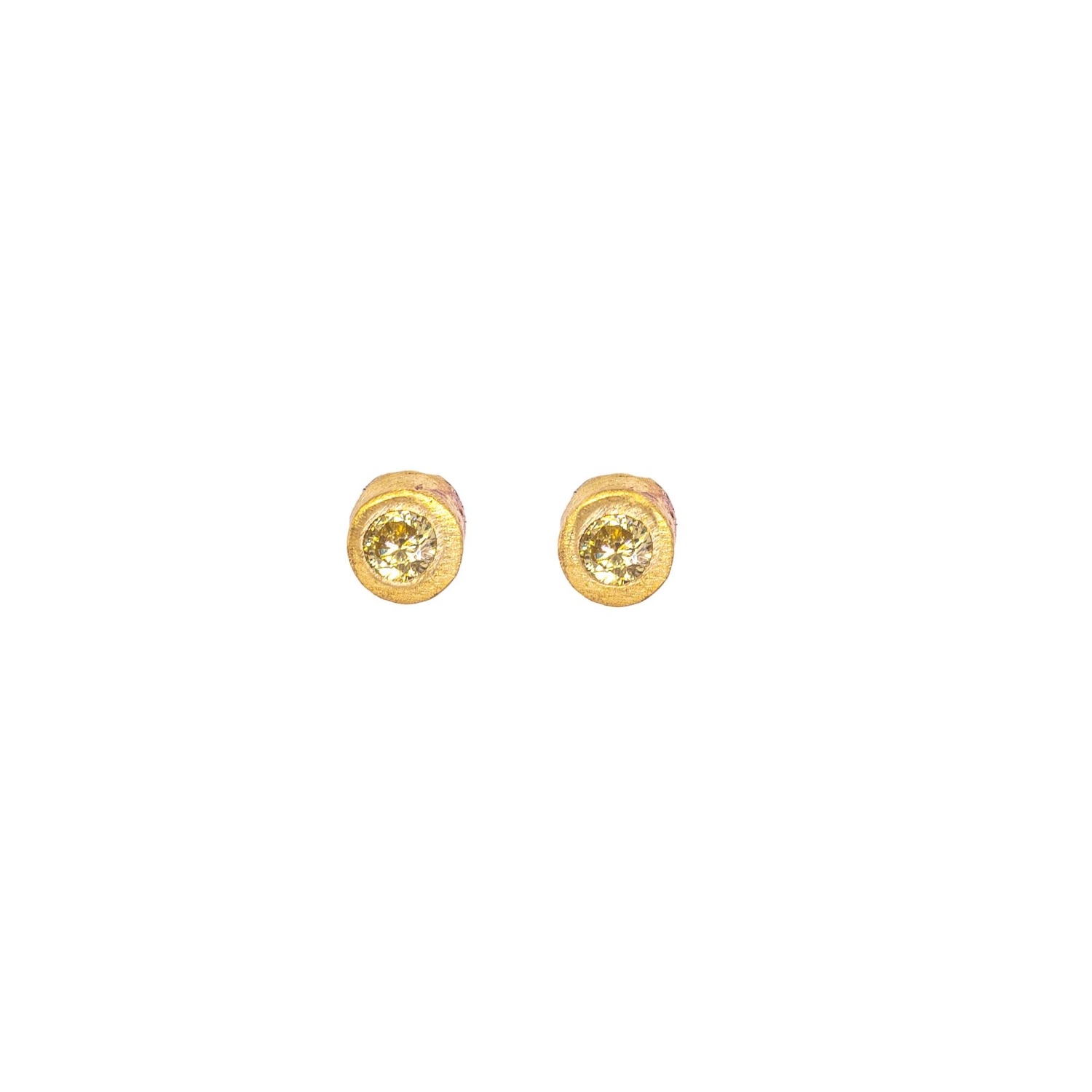 Women’s Gold Disco Dot Yellow Sapphire Stud Earrings Lily Flo Jewellery