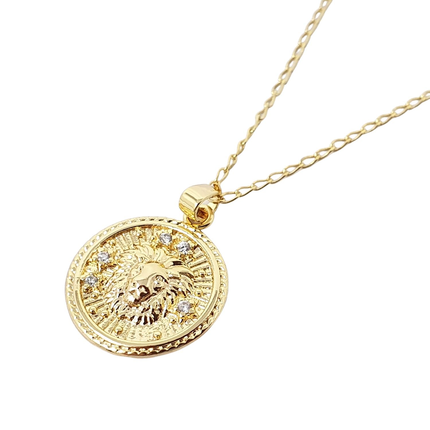 Women’s Leo Gold Plated Zodiac Astrology Pendant Charm Necklace Harfi