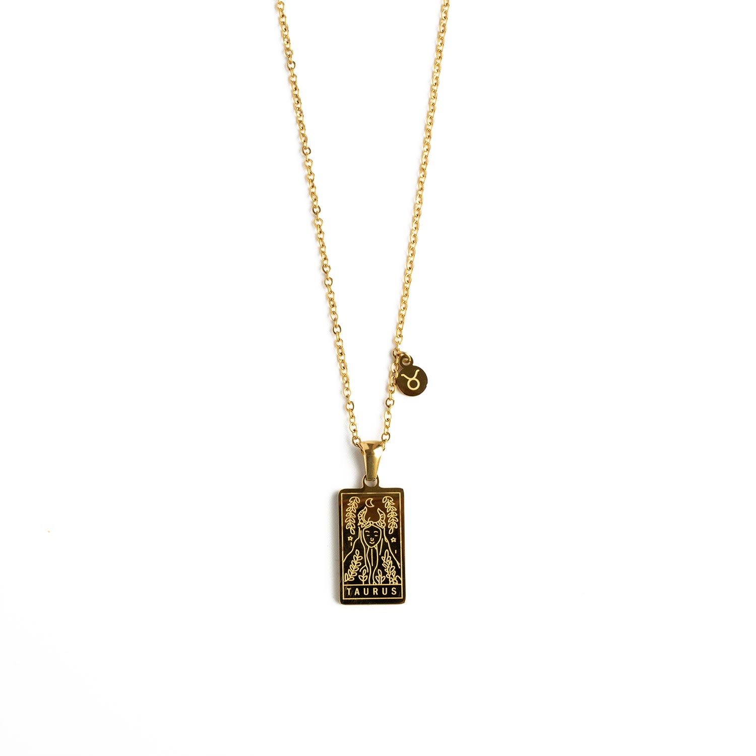 Superdivajewellery Women's Taurus Pendant Necklace In Yellow