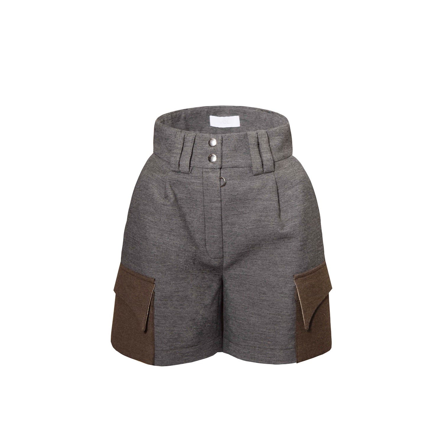Vestiaire D'un Oiseau Libre Women's Neutrals Wool Short Trousers In Brown/gray