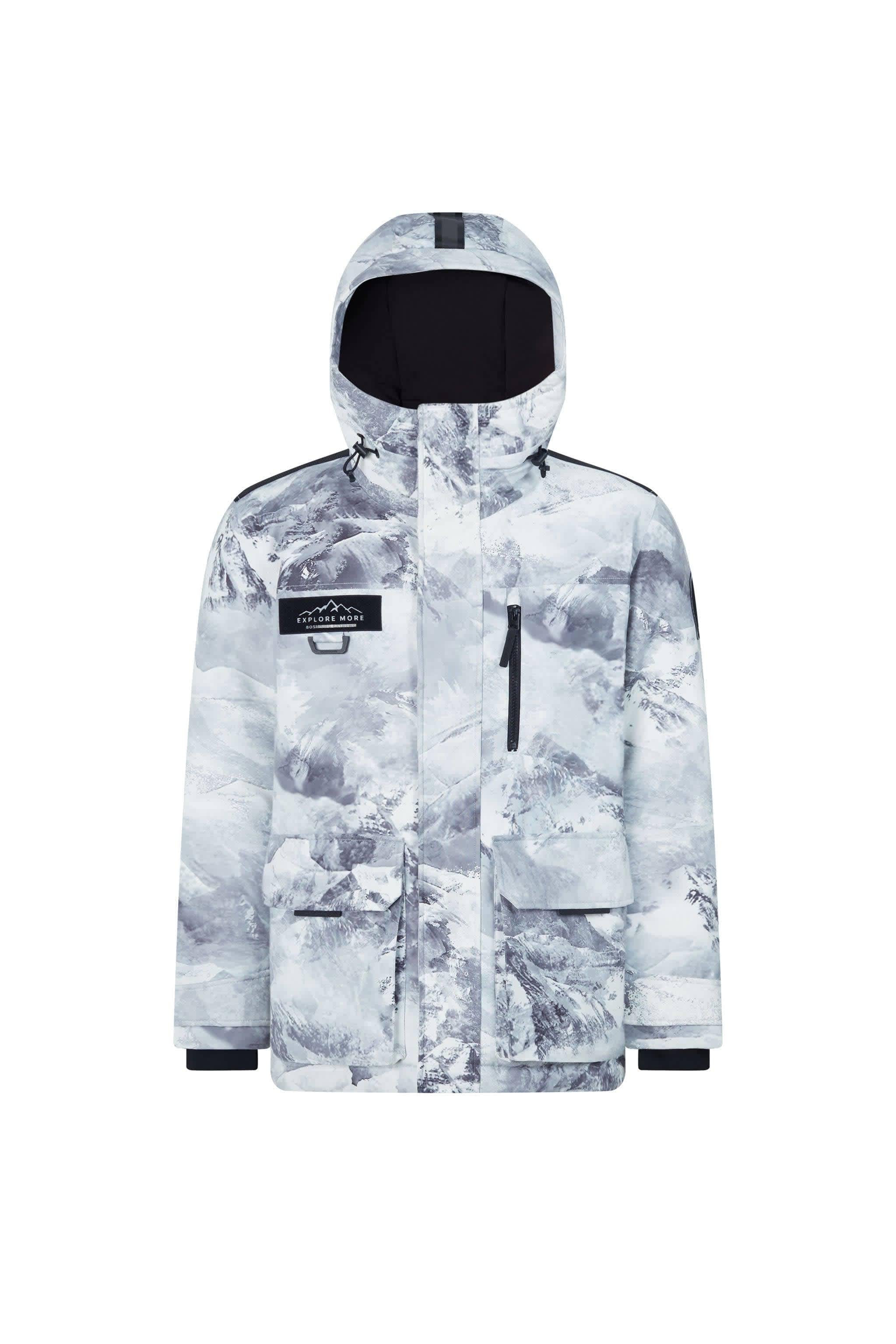 Top quality Rain Camo Reflective Down Jacket Men Women 90% Duck