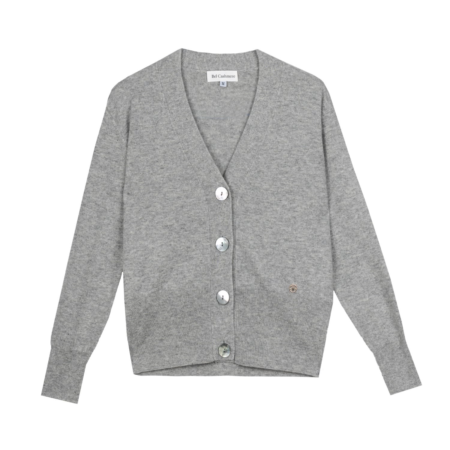 Bel Cashmere Women's Paris Grey Cardigan In Gray