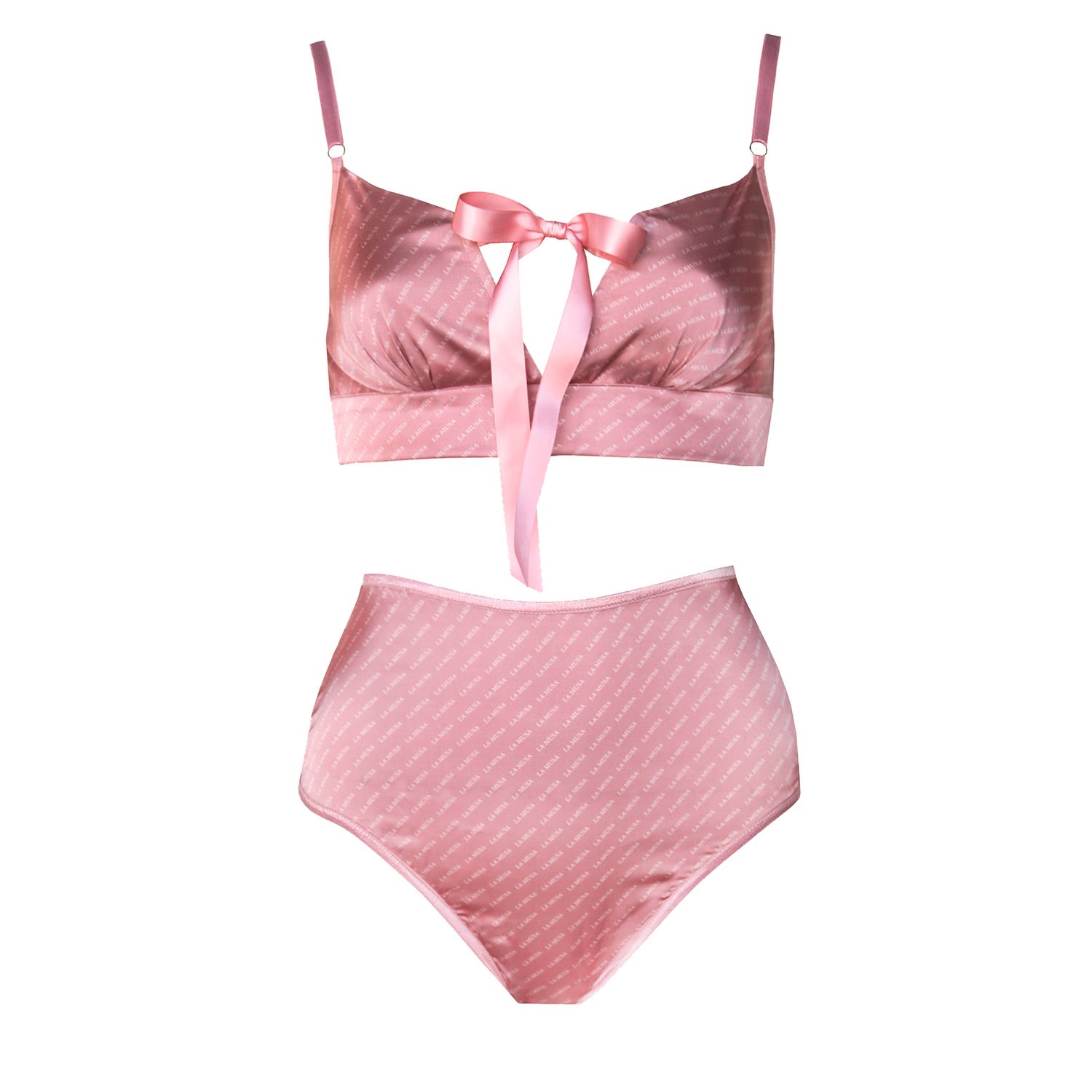 Women’s Rose Gold Peonie Lingerie Set Small La Musa