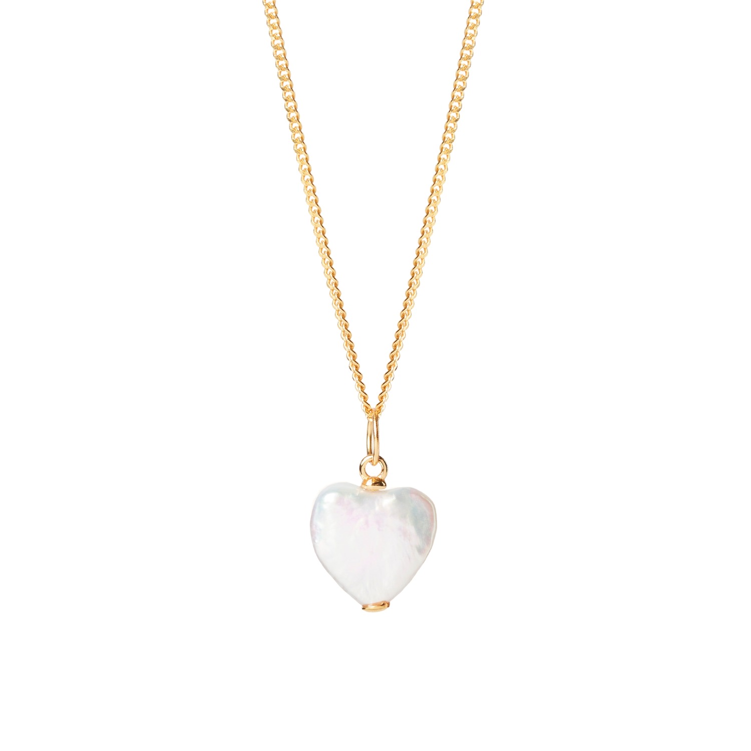 Women's Pearl Heart Necklace Gold | Muru