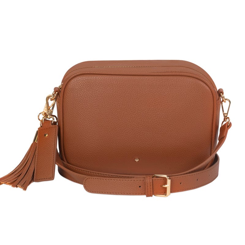 Women’s Brown Pebble Logan Tassel Bag - Tan One Size Jlr London