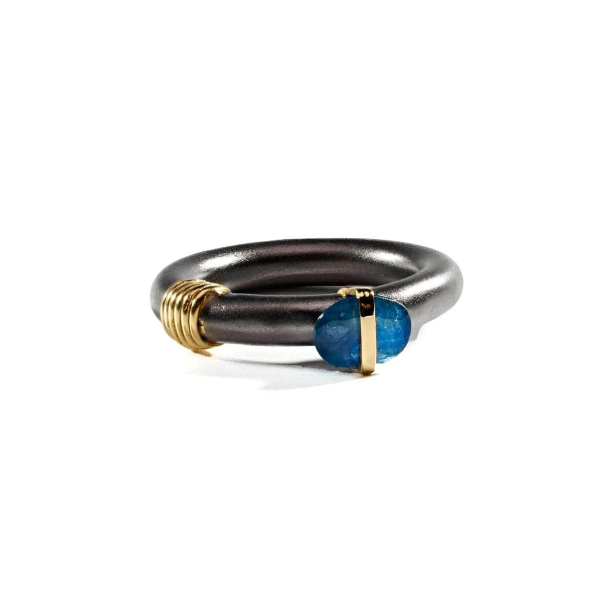 German Kabirski Women's Blue / Gold / Grey Picco Blue Sapphire Ring