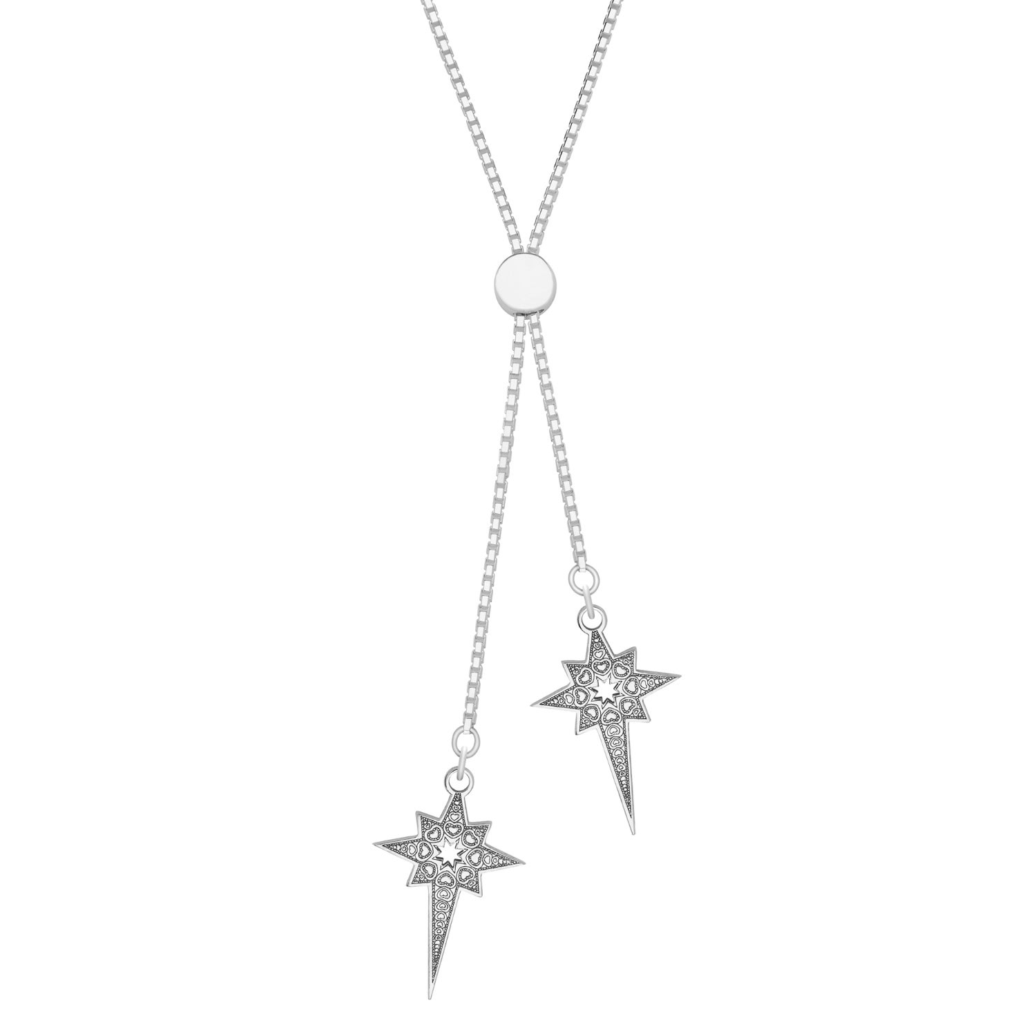 Cartergore Women's North Star Sterling Silver Slider Necklace