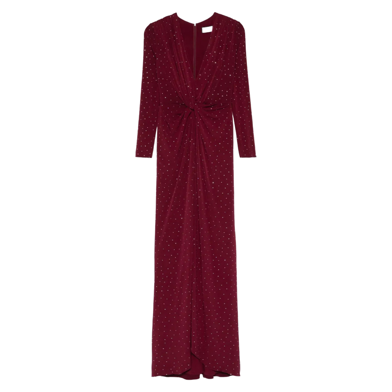 Nissa Rhinestone-embellished Maxi Dress In Pink/purple