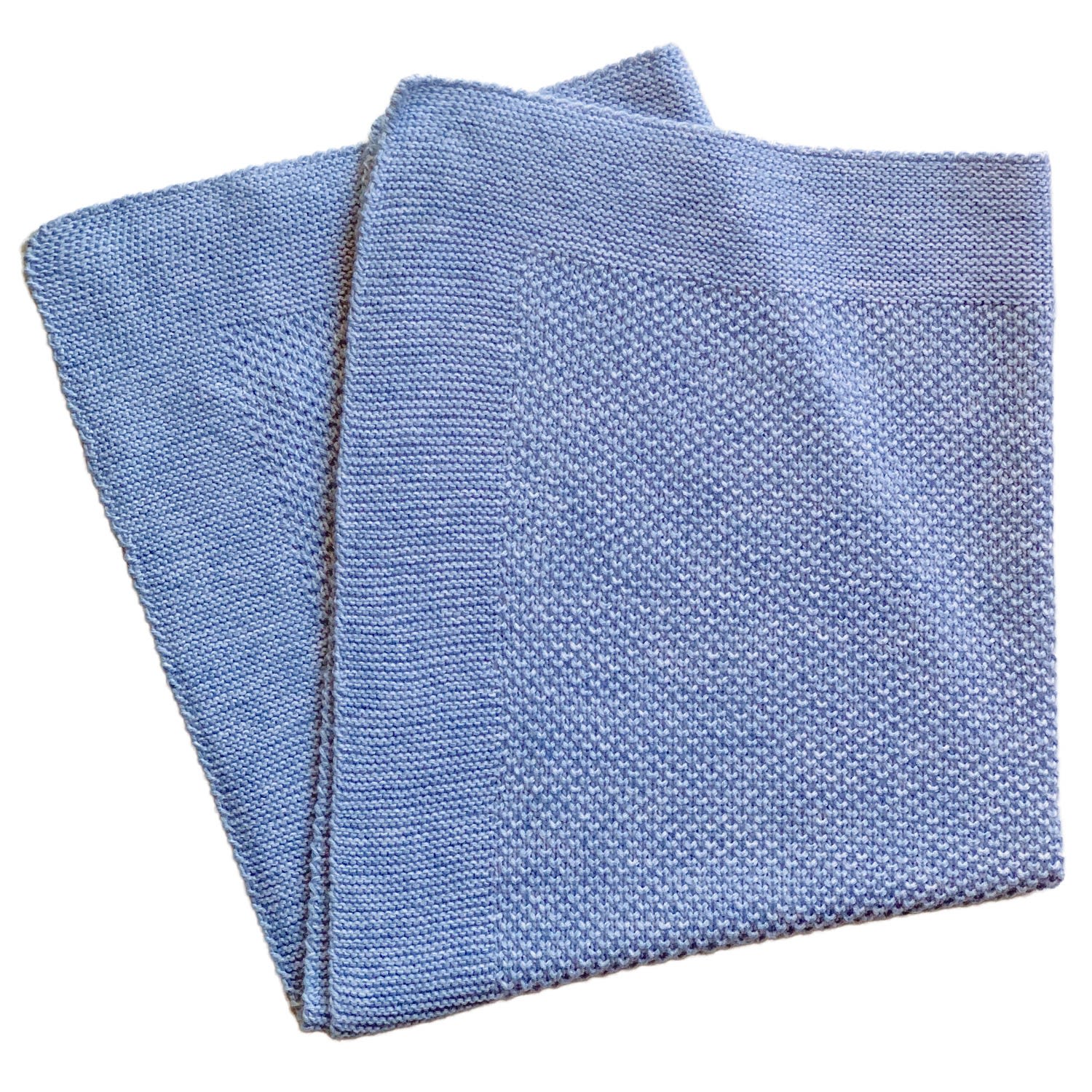 Blossom & Ciel Hand-Knitted Cashmere Baby Blanket In Ciel Blue Grace Cashmere Zurich