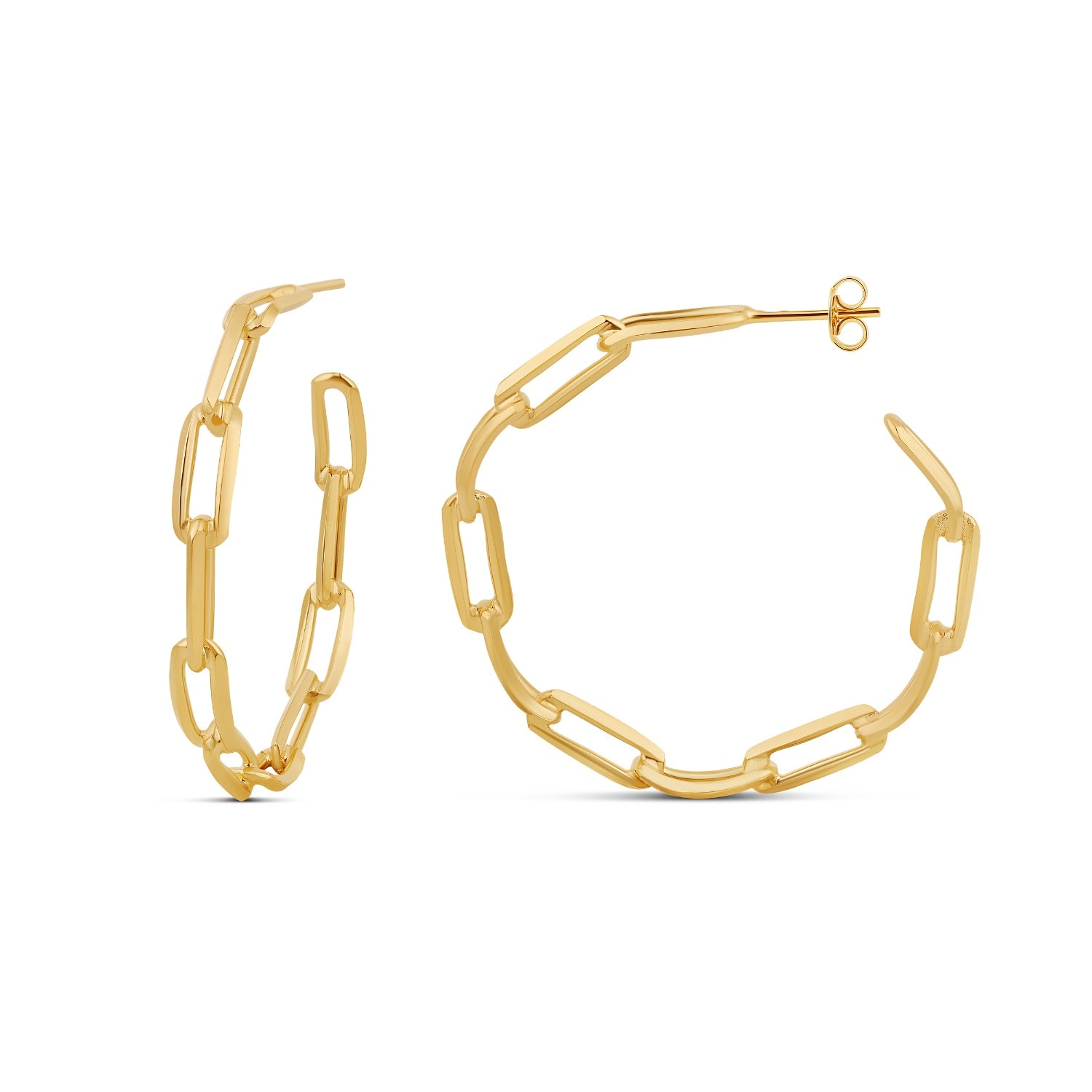 Women's Gold Link Hoops | Shymi