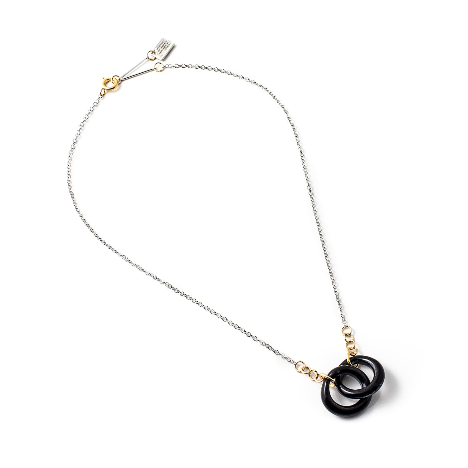 Women’s Black / Silver Necklace: Bonia, Anthracite Anne-Marie Chagnon