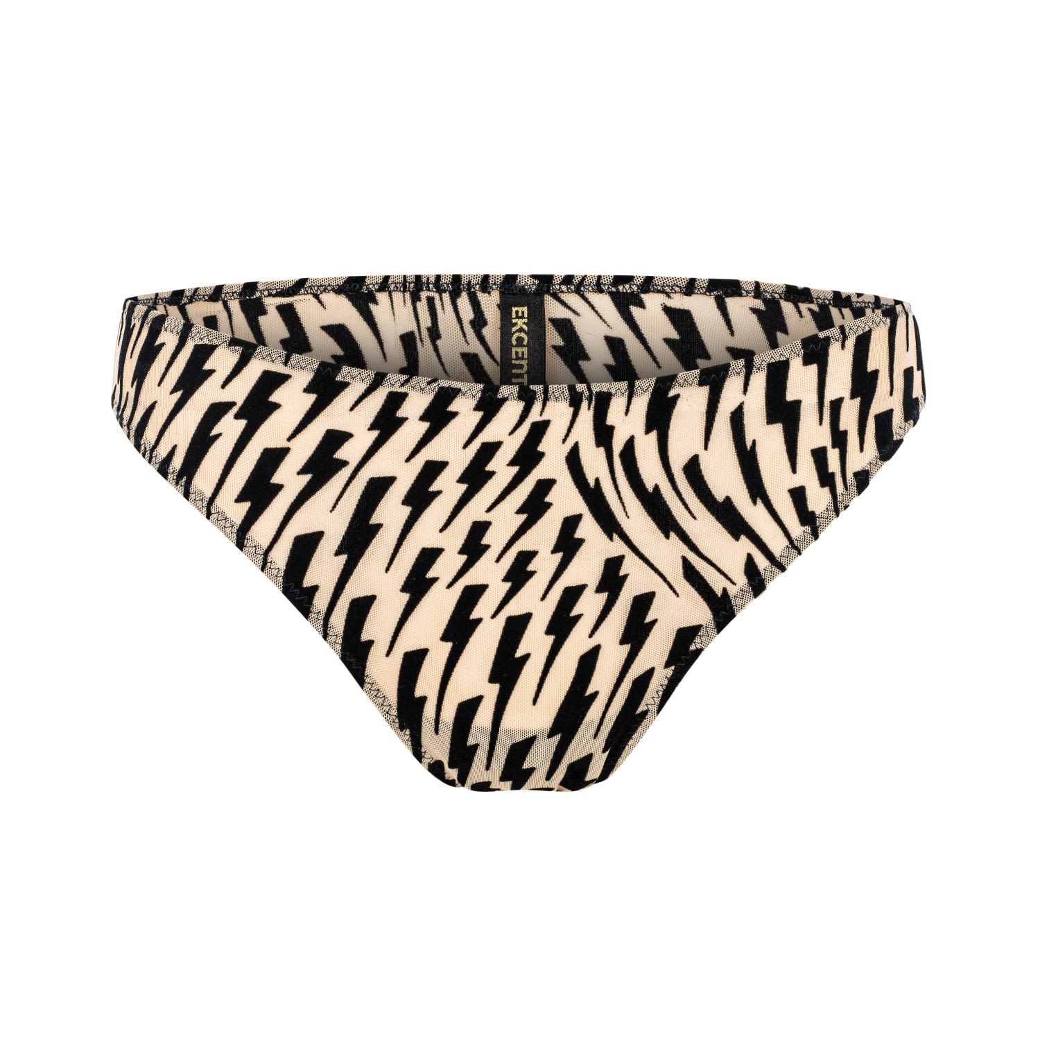 Ekcentrik Women's Neutrals / Black Thunderbeats Tattoo Cheeky Briefs In Black