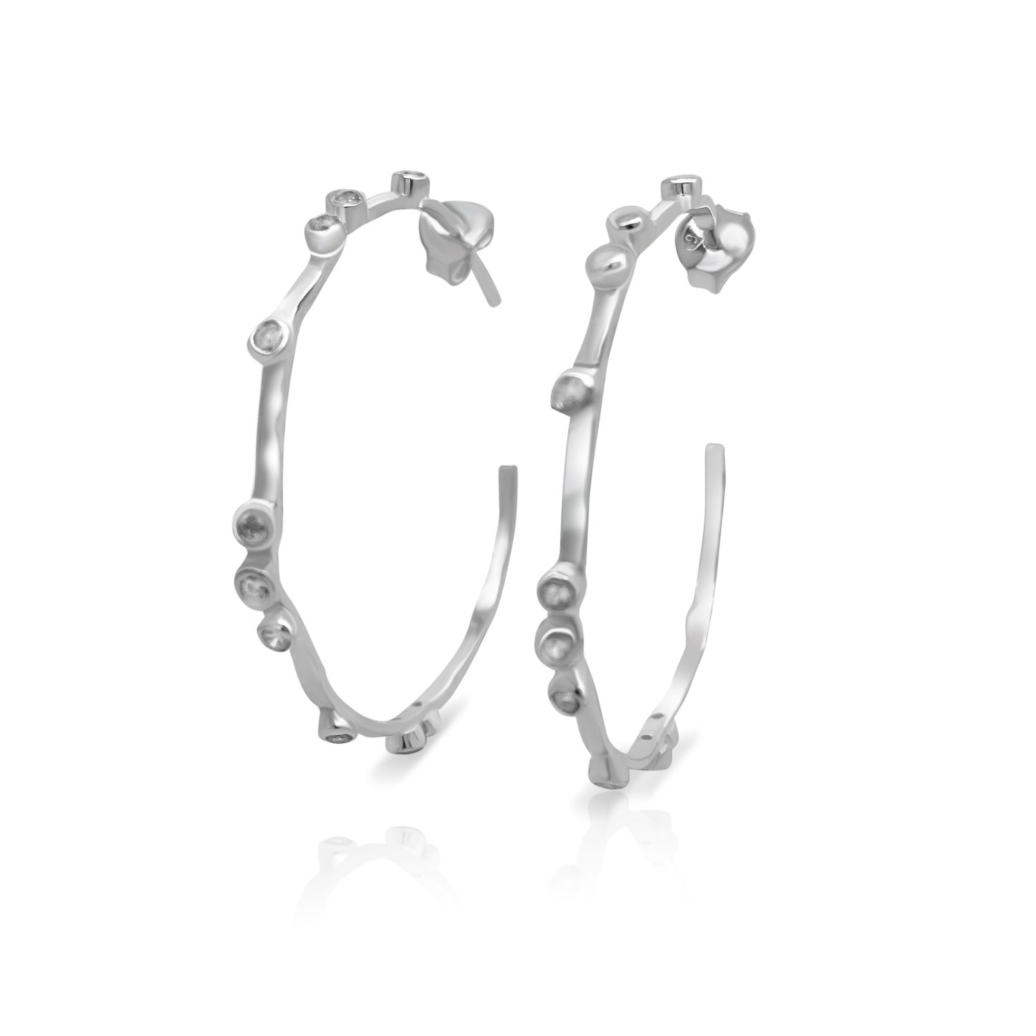 Gem Bazaar Jewellery Women's Hoop Hoop Hooray In Silver In Silver