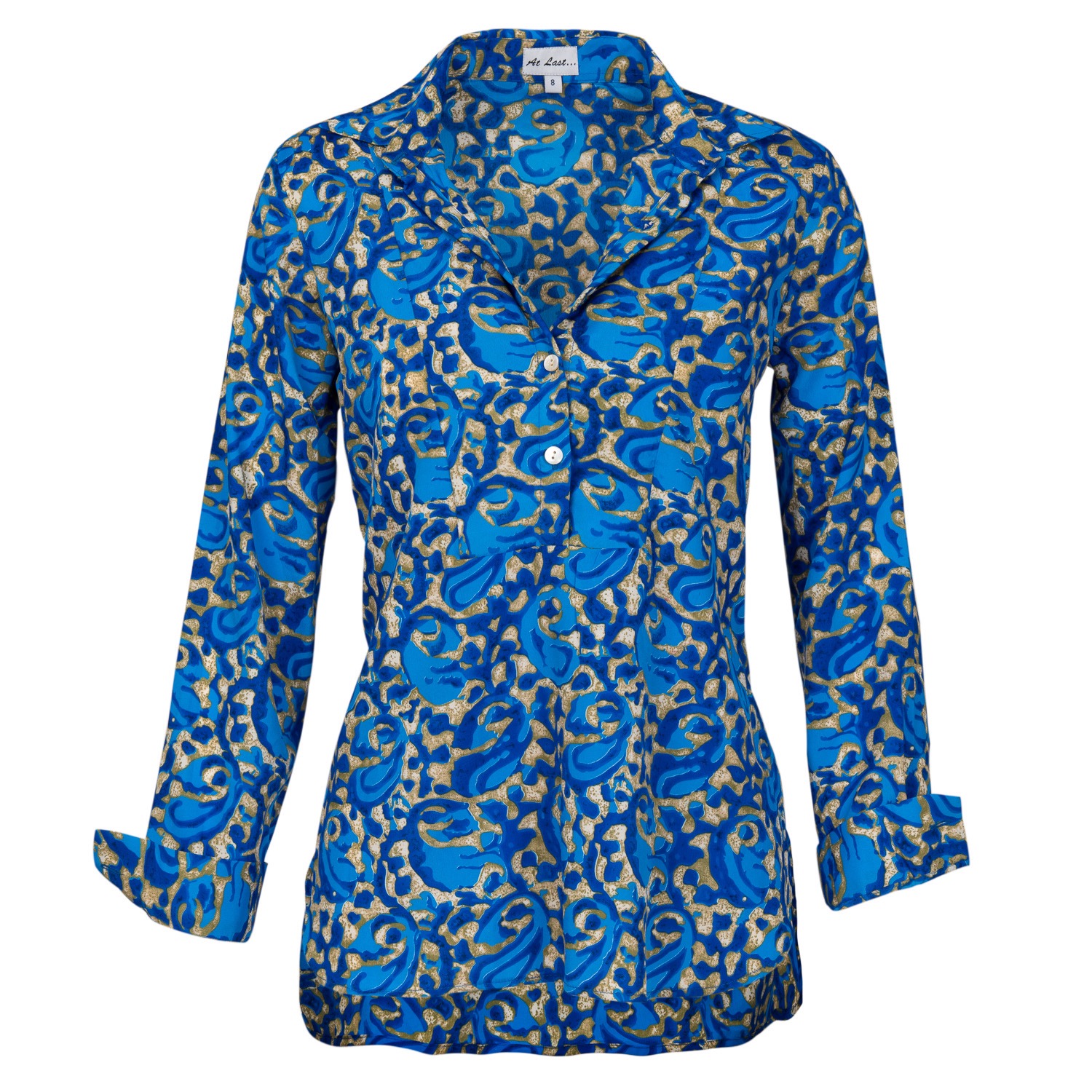 Women’s Soho Shirt Royal Blue Swirl Extra Small At Last...