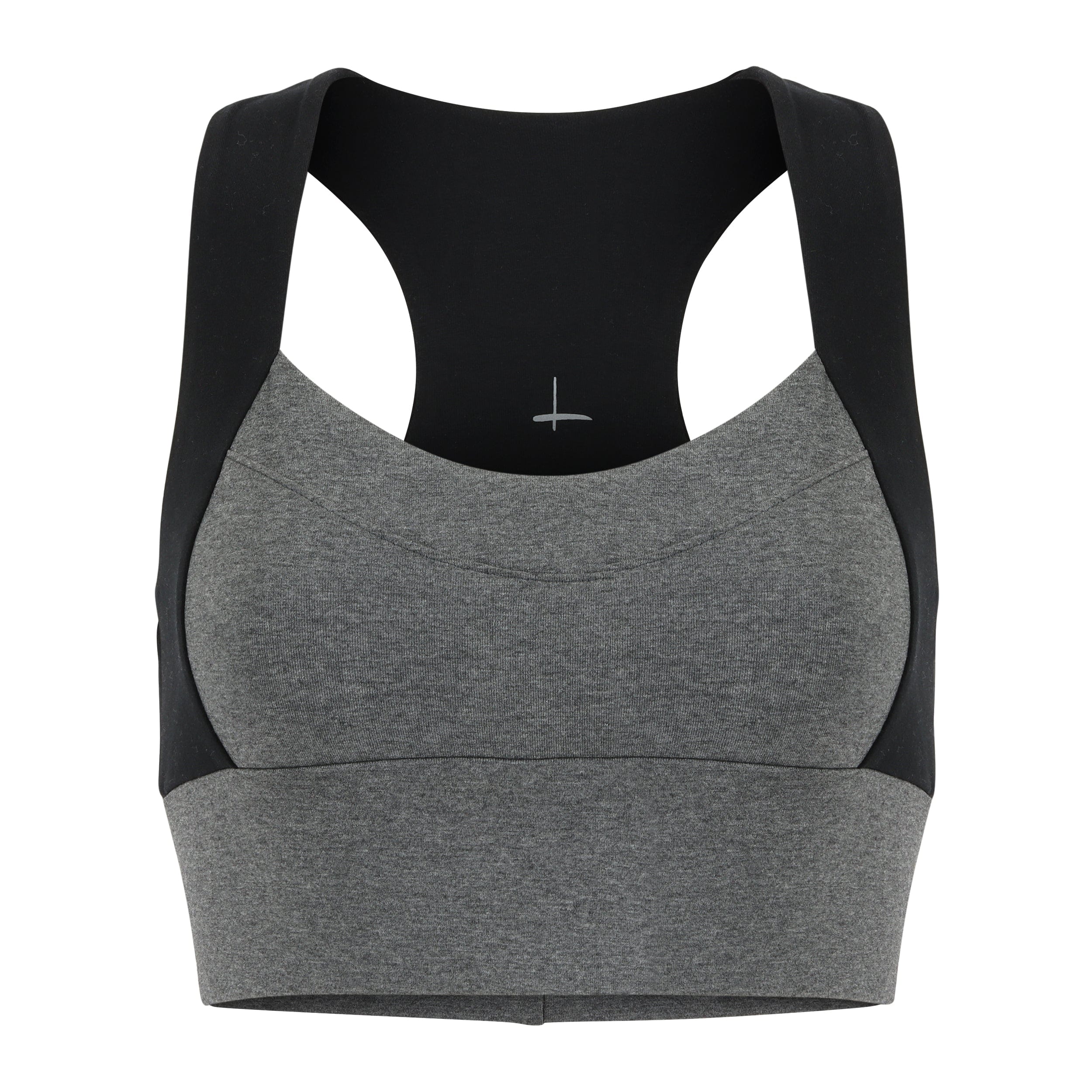 Lezat Neda Colorblock Organic Cotton Bra Top In Grey