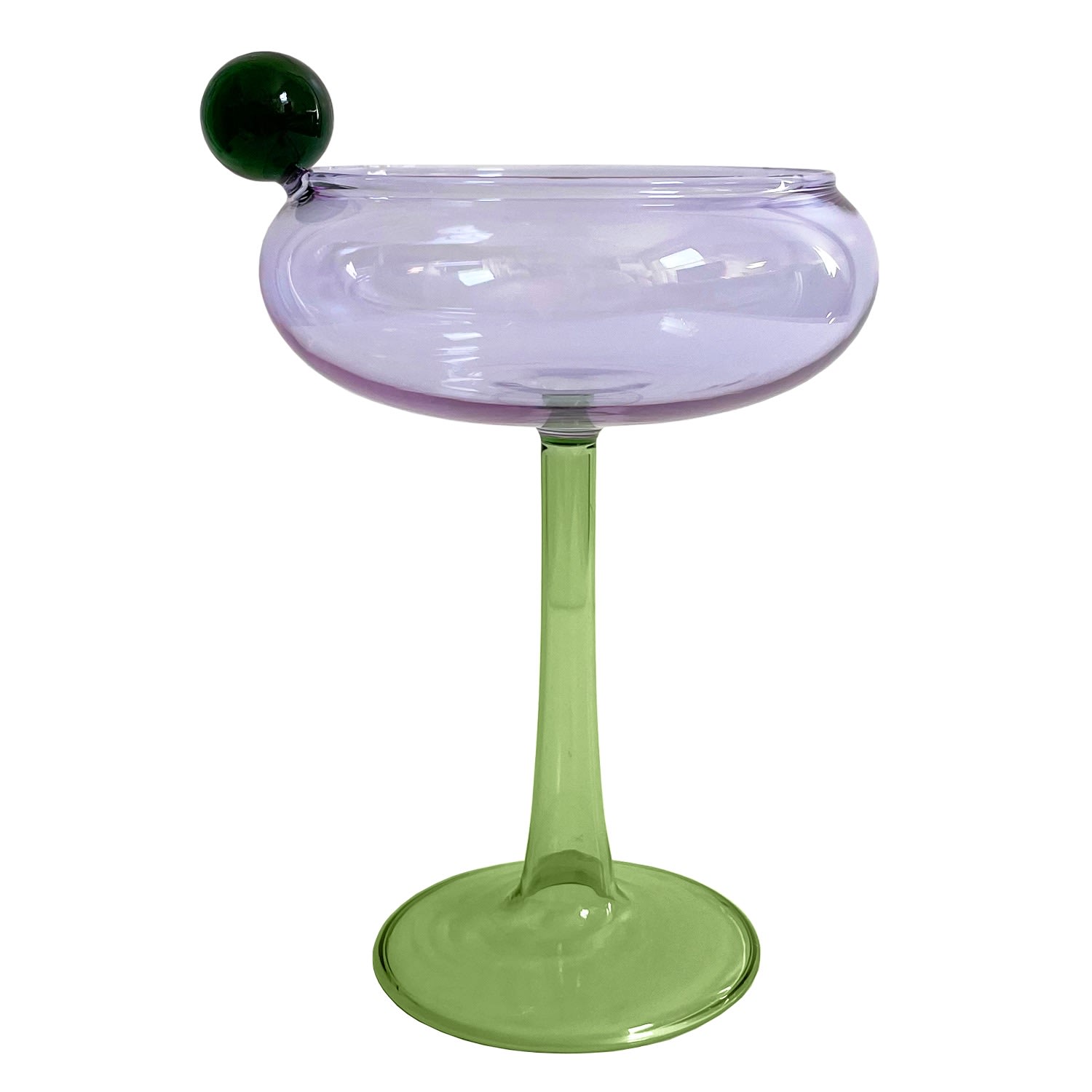Pink / Purple / Green Gilda Coupe - Set Of Two - Violet + Green Lodore