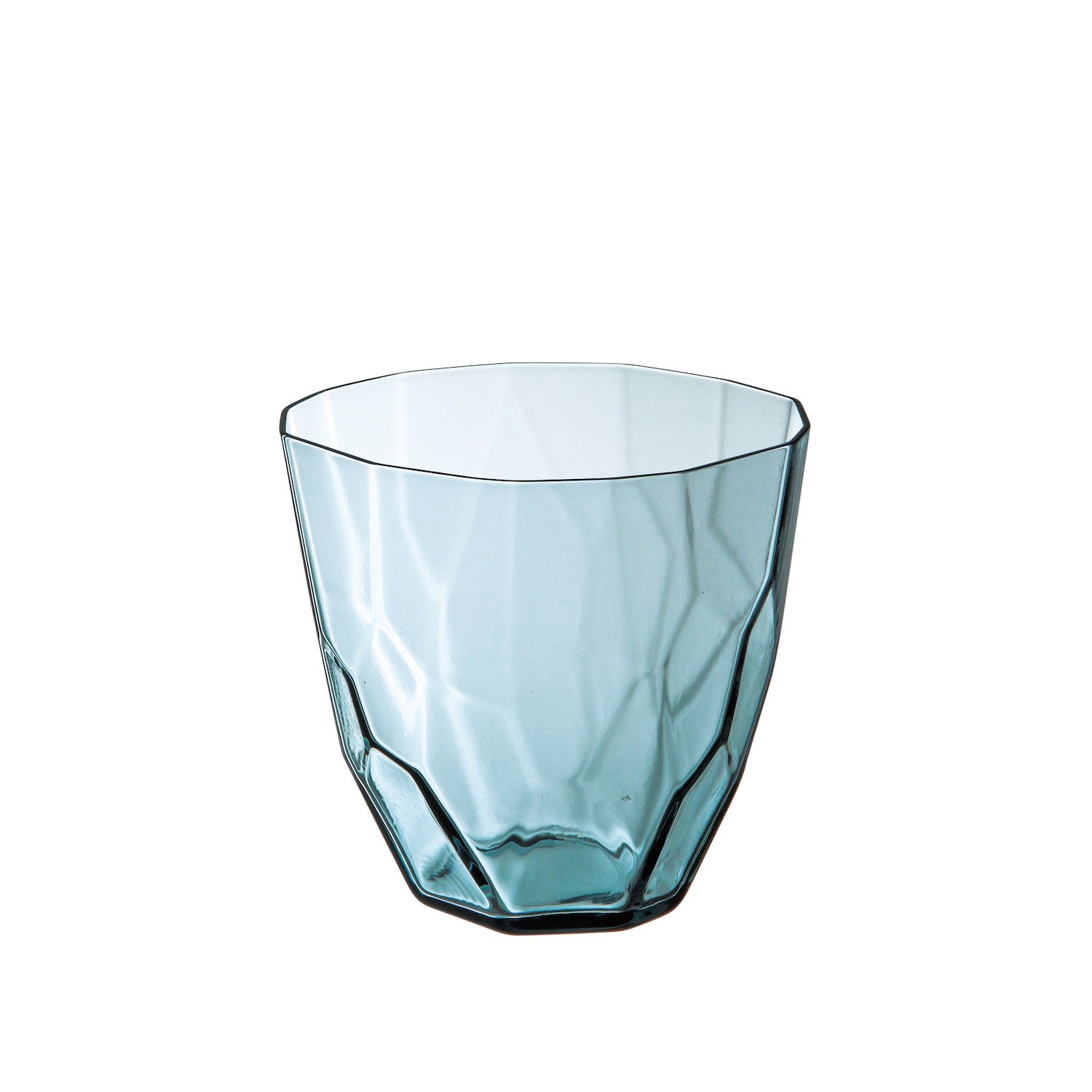 Ginette Faceted Old Fashioned Glass - Blue Sghr Sugahara