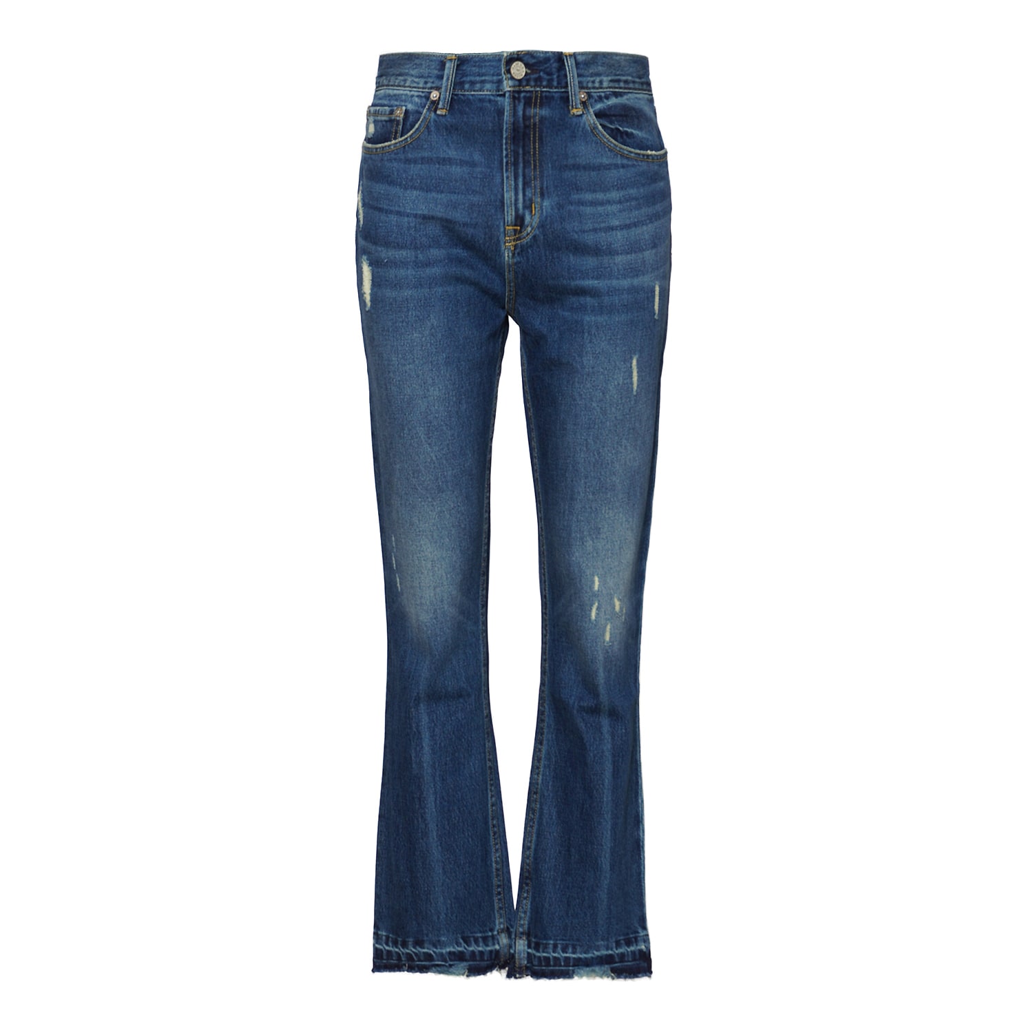 Noend Denim Blue Farrah Kick Flare Jeans In Tulsa