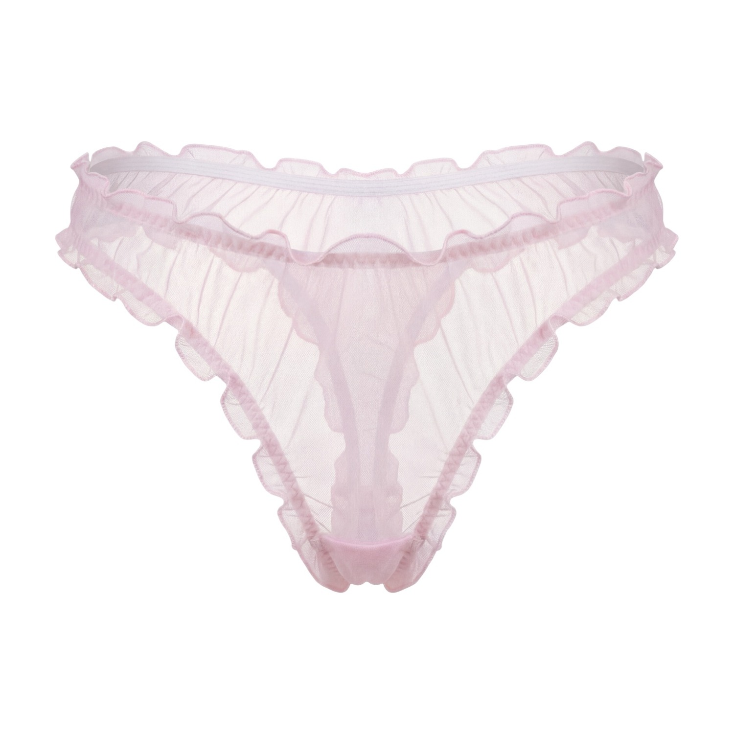 Women&rsquo;s The Ruffle Thong -- Pink | Small | Alevy Studios