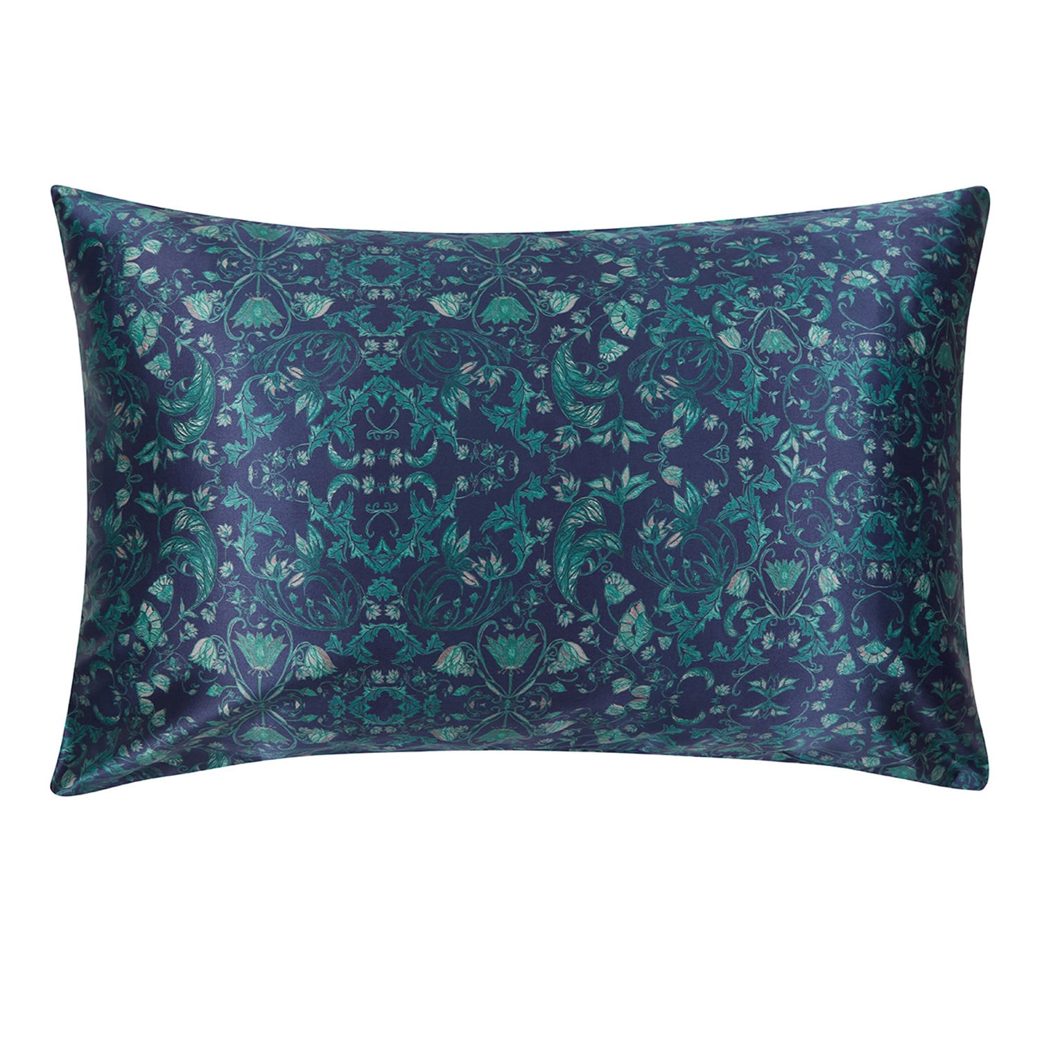 Genevie Blue Midnight Garden Silk Pillowslip