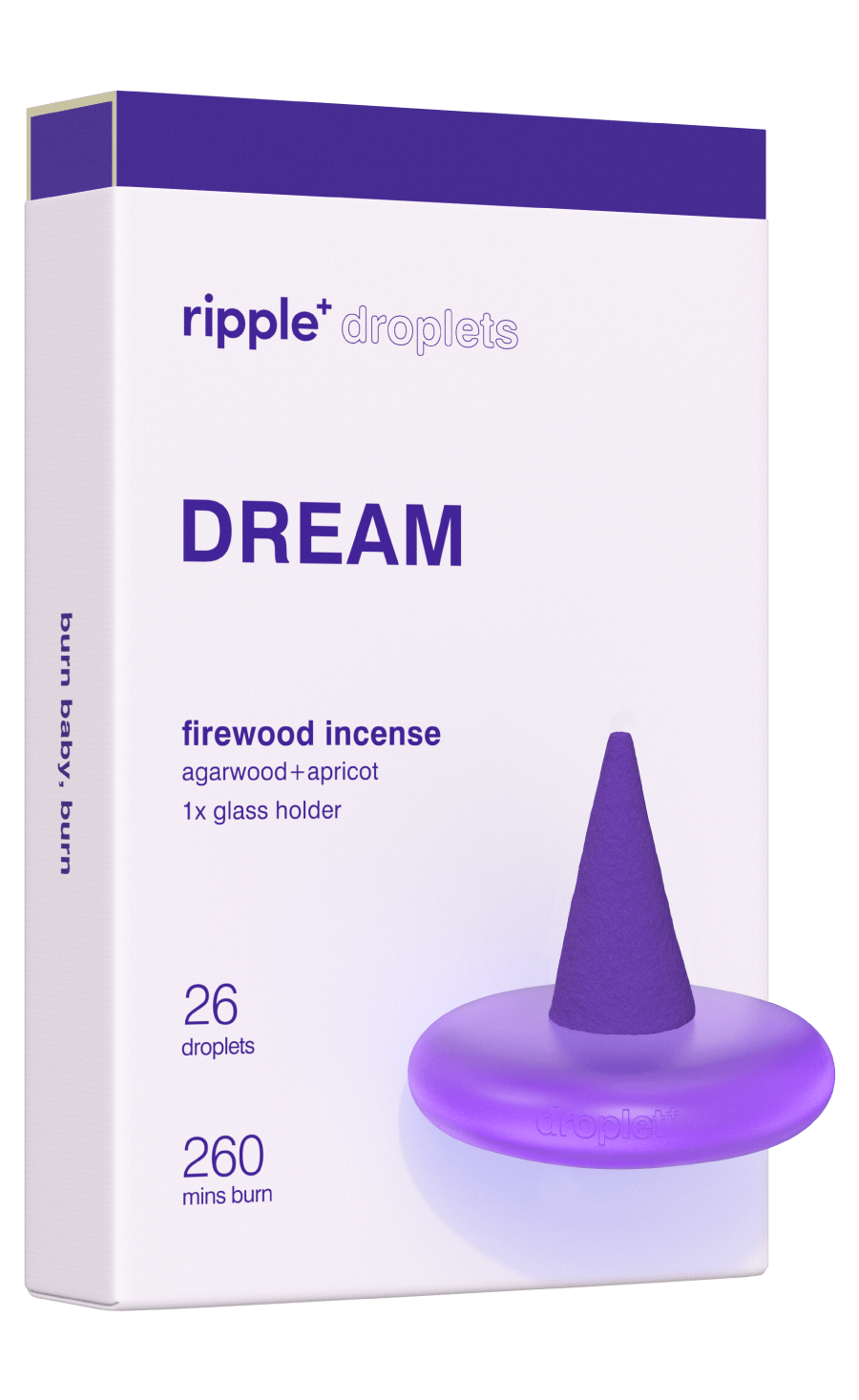 Ripple Pink / Purple Dream Incense Droplet - Firewood Aroma In Pink/purple