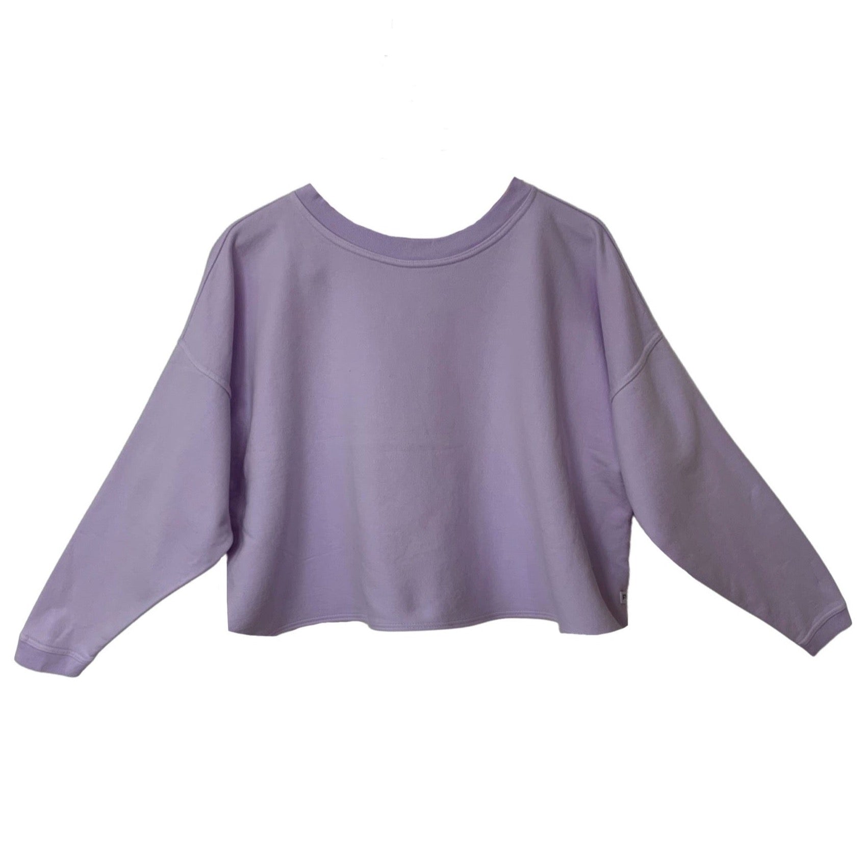 Women’s Pink / Purple Bella Oversized Cropped Sweat Shirt In Lilac Medium Frock Tales