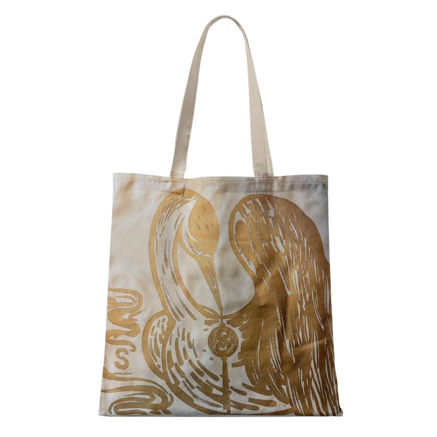 Women’s Gold / White Celestial Crane Carry - Cream Suki Wang London