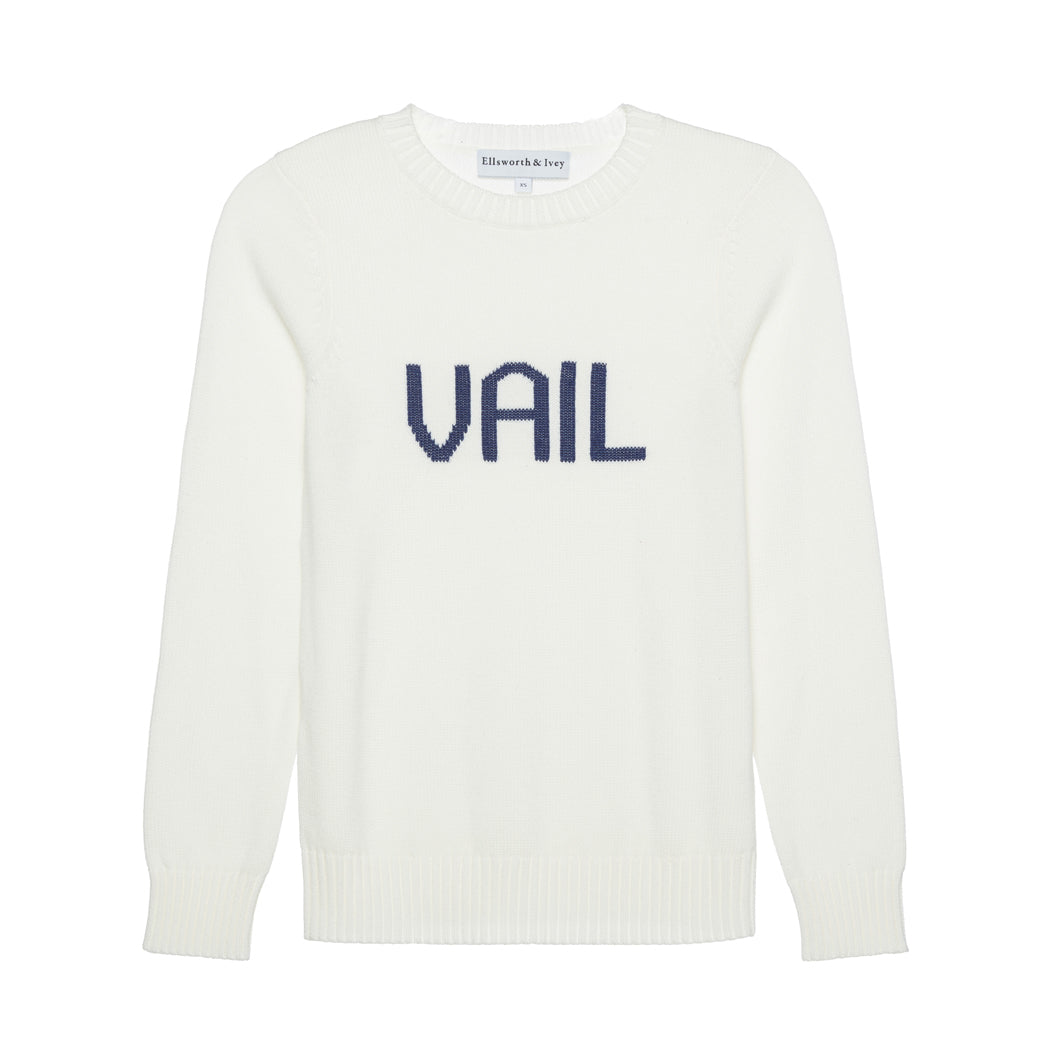 Women’s White Vail Sweater Medium Ellsworth + Ivey