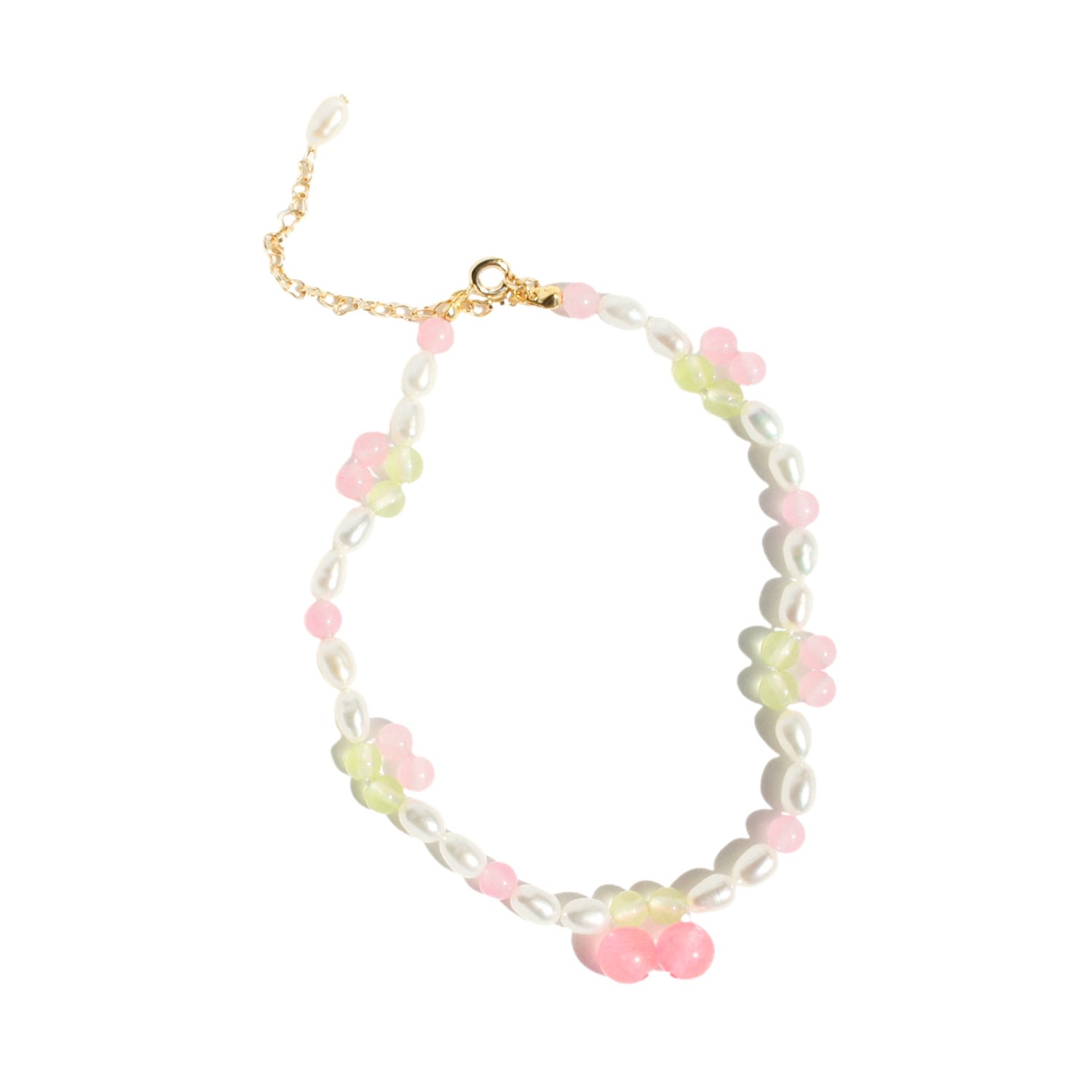 I'mmany London Women's Pink / Purple Cherry Pie Gemstone & Freshwater Pearl Bracelet